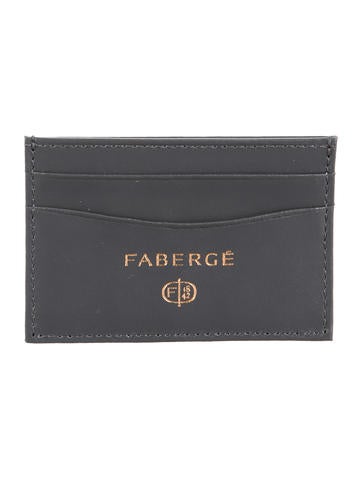 Fabergé Charcoal Leather Cardholder