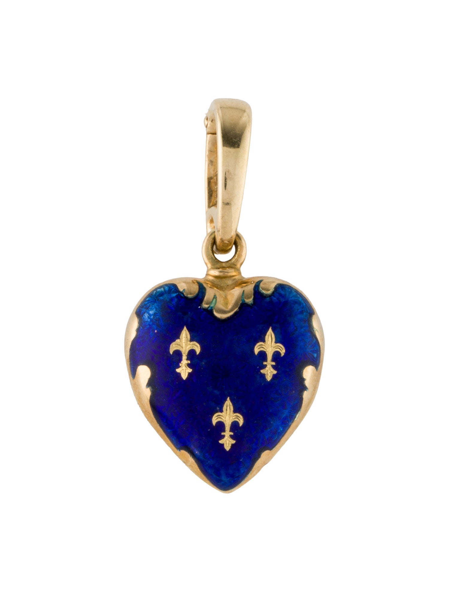 Fabergé 18K Enamel Heart Pendant