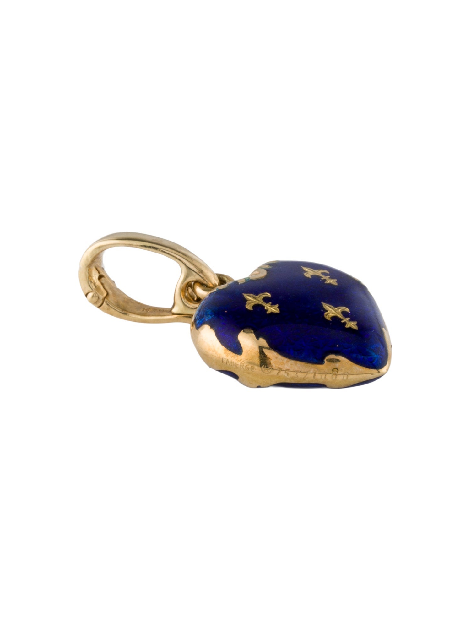 Fabergé 18K Enamel Heart Pendant
