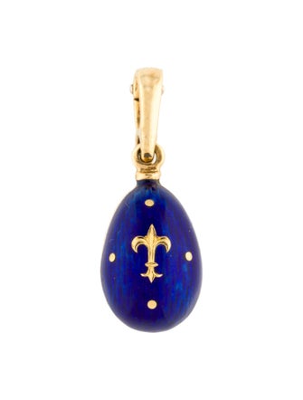 Fabergé 18K Enamel Egg Pendant