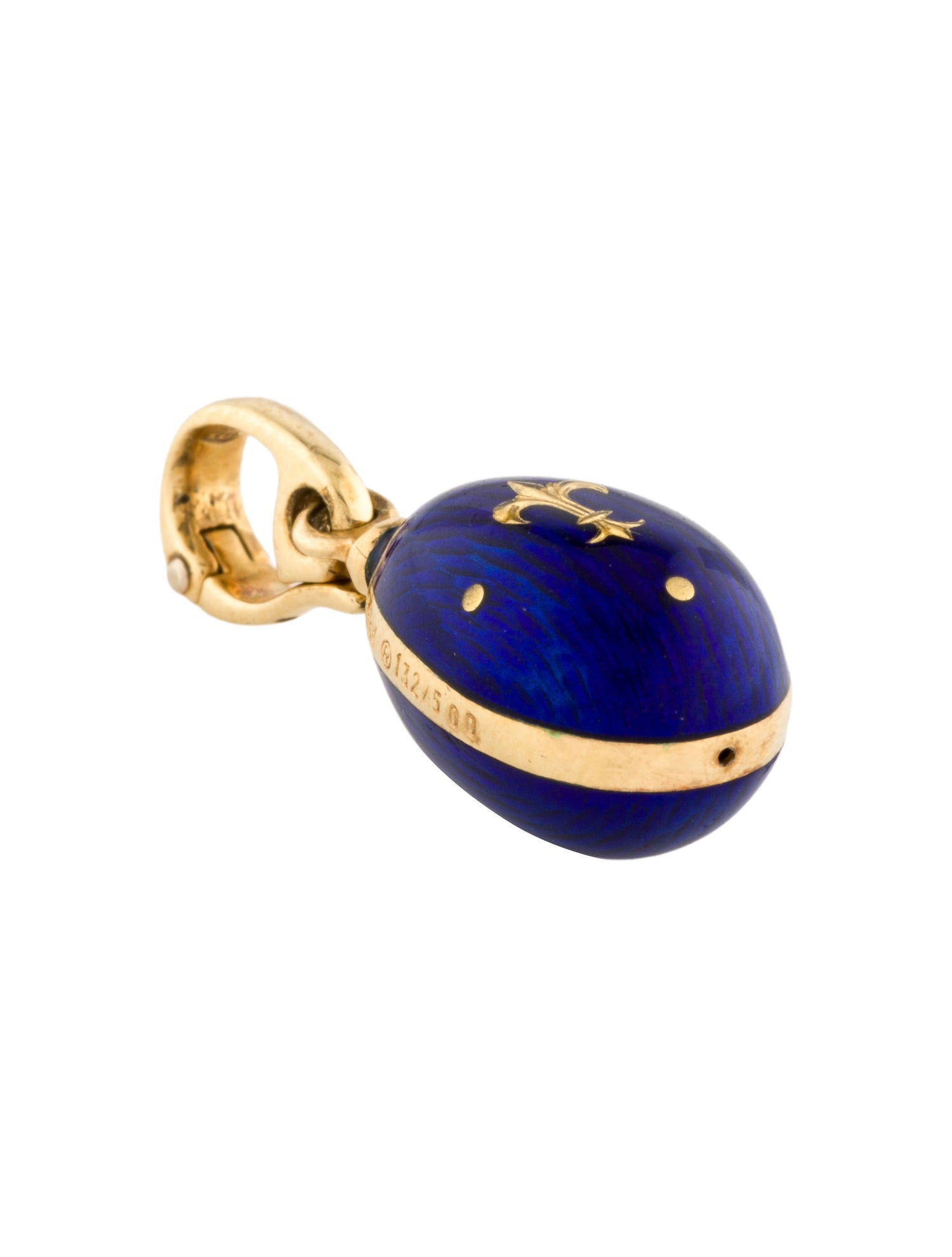 Fabergé 18K Enamel Egg Pendant
