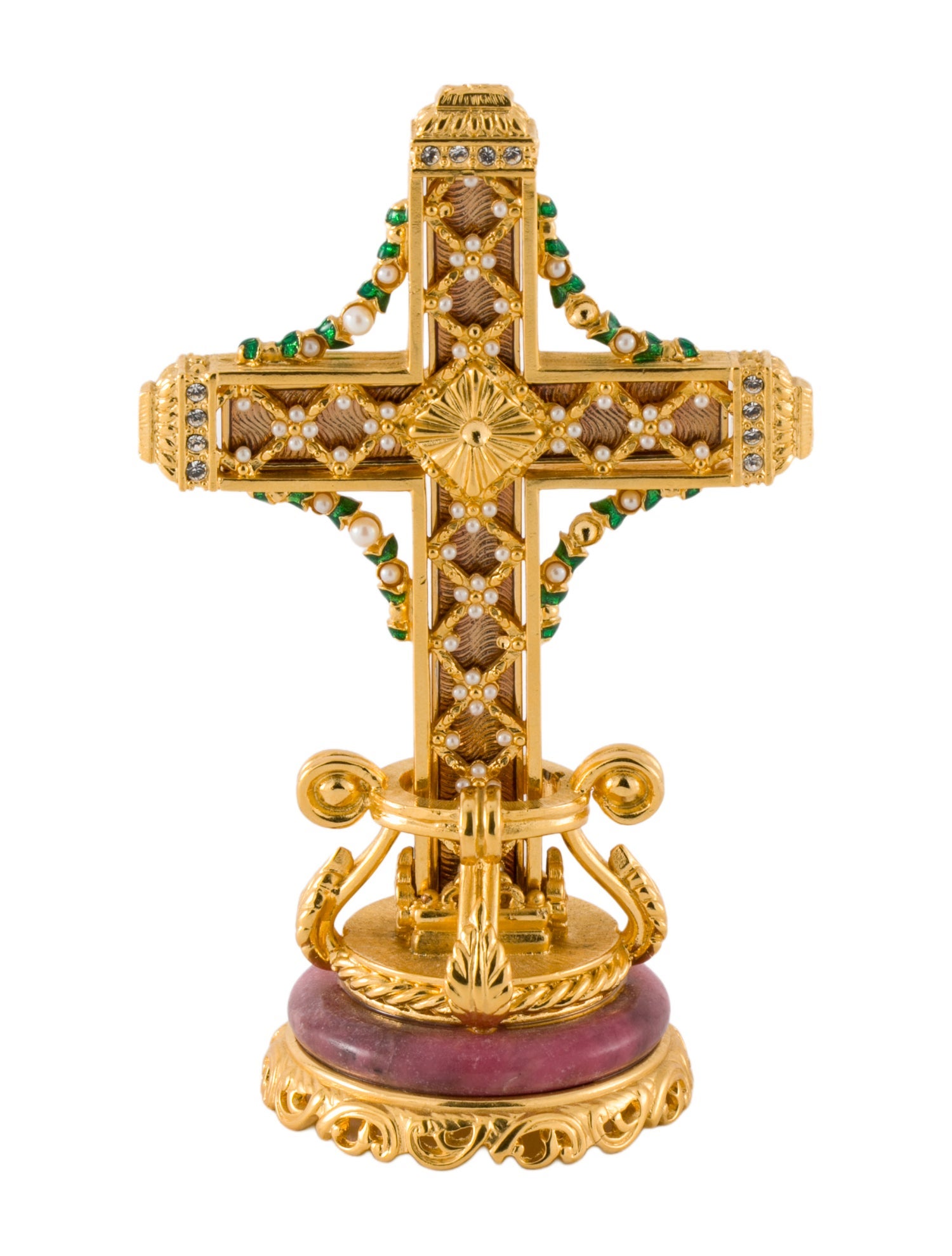 Fabergé Sodalite & Crystal Cross