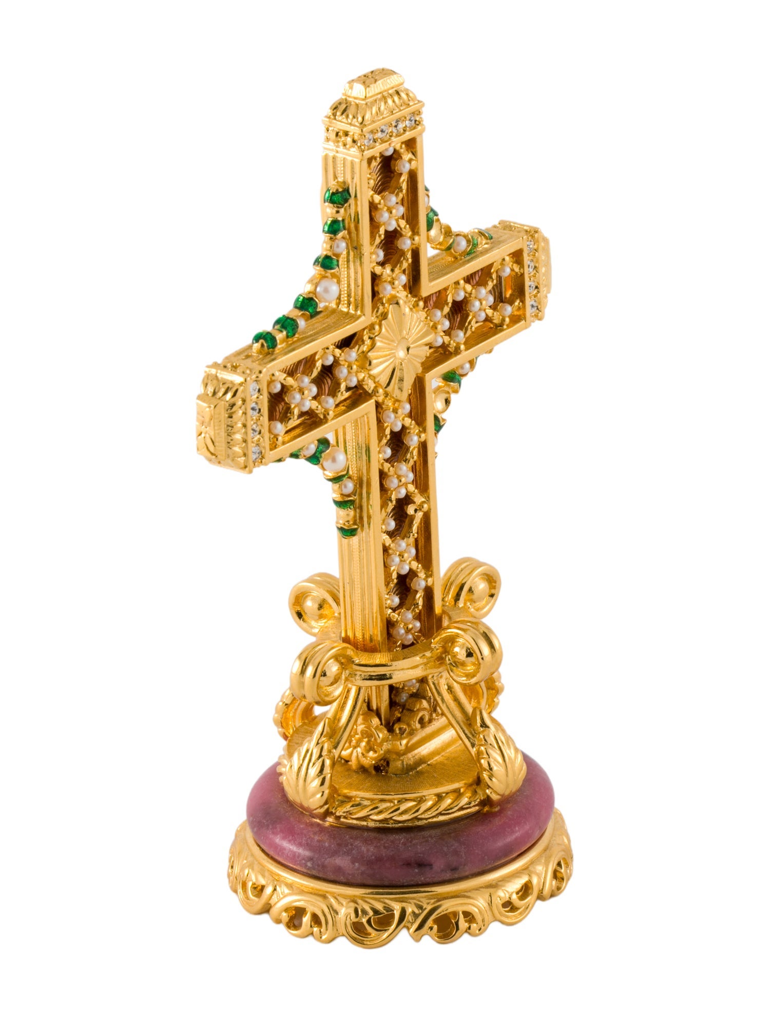 Fabergé Sodalite & Crystal Cross