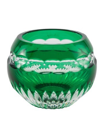 Pre-owned Fabergé Crystal Votive In Green