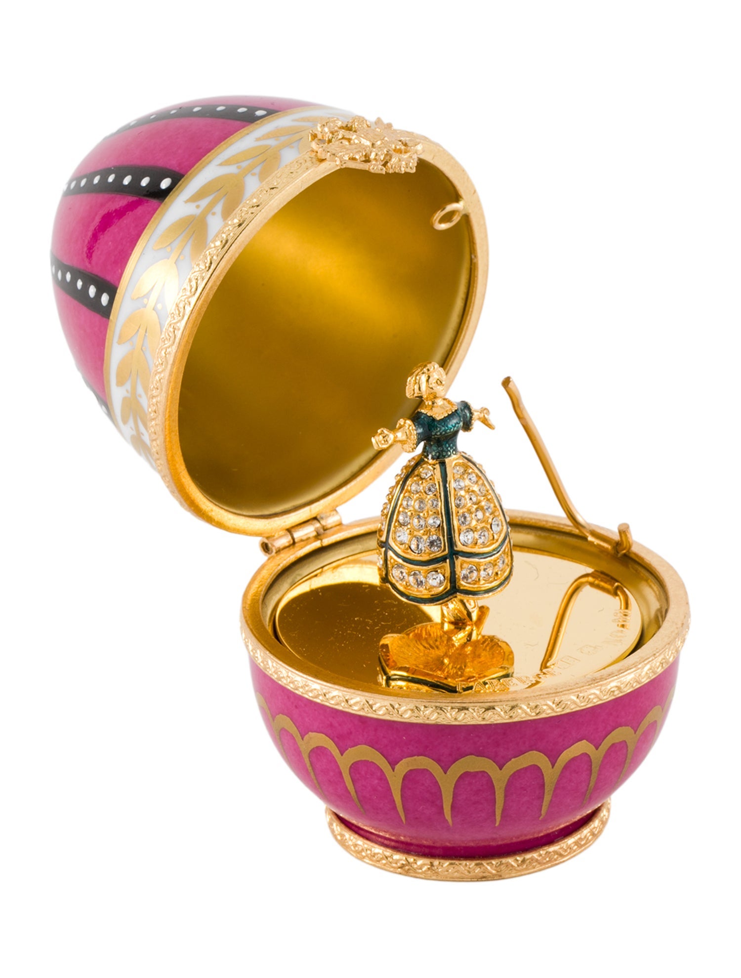 Fabergé Limoges Porcelain Dancer Surprise Egg