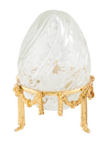 Pre-owned Fabergé Crystal Egg In Transparent