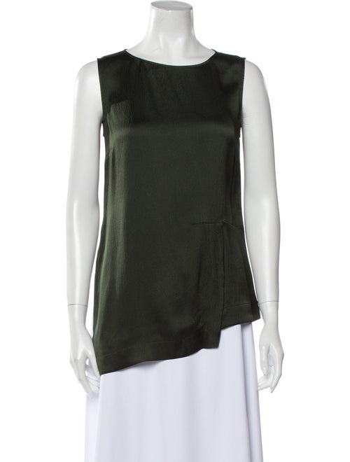 Fabiana Filippi Scoop Neck Sleeveless Blouse Green