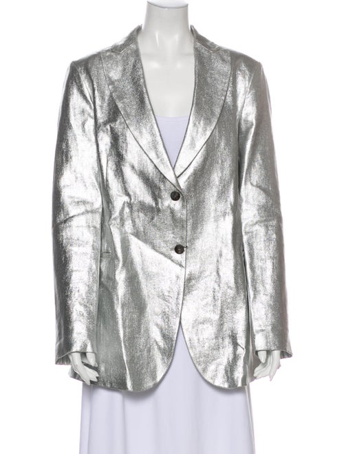Fabiana Filippi Linen Blazer Silver
