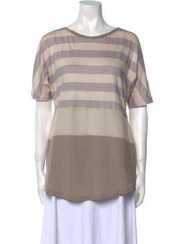 Fabiana Filippi Tops Striped Crew Neck T-Shirt L