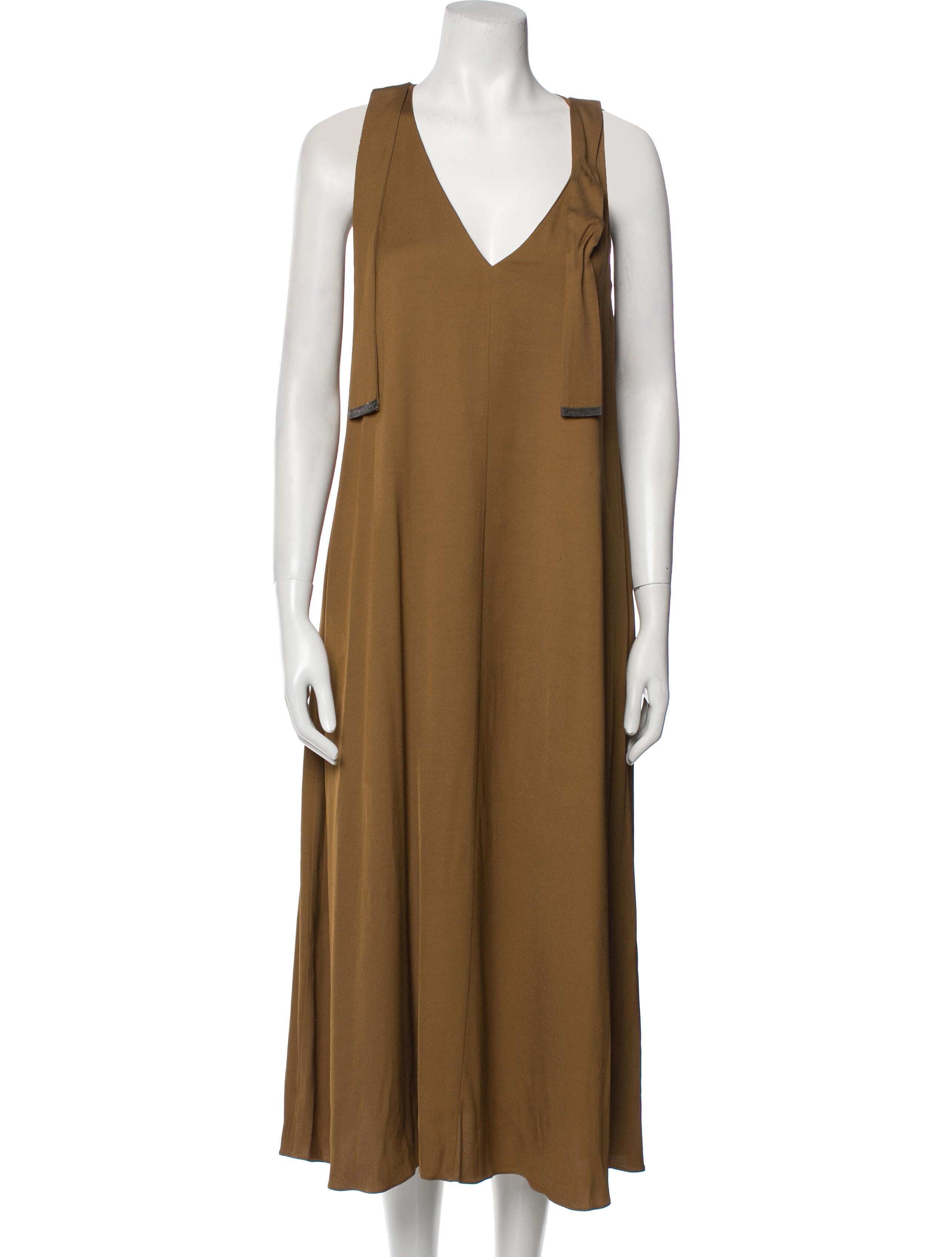 Fabiana Filippi V-Neck Long Dress