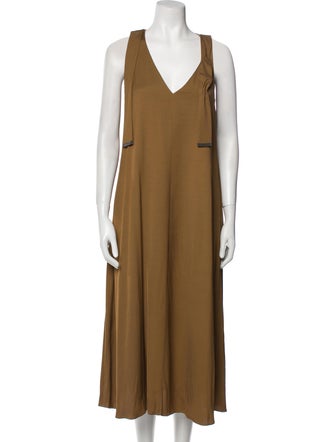 Fabiana Filippi V-Neck Long Dress