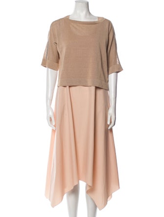 Fabiana Filippi Bateau Neckline Long Dress