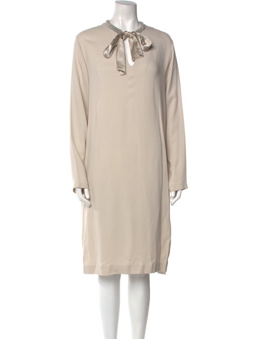 Fabiana Filippi Tie Neck Midi Length Dress