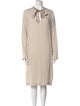 Fabiana Filippi Tie Neck Midi Length Dress
