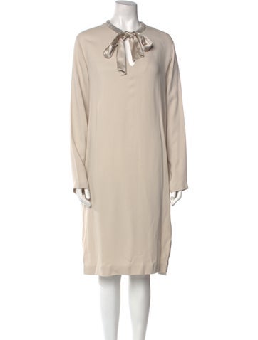 Fabiana Filippi Dresses Tie Neck Midi Length Dress Us12, It48 | XL