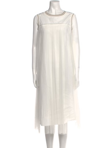 Fabiana Filippi Dresses Crew Neck Midi Length Dress Us8, It44 | M