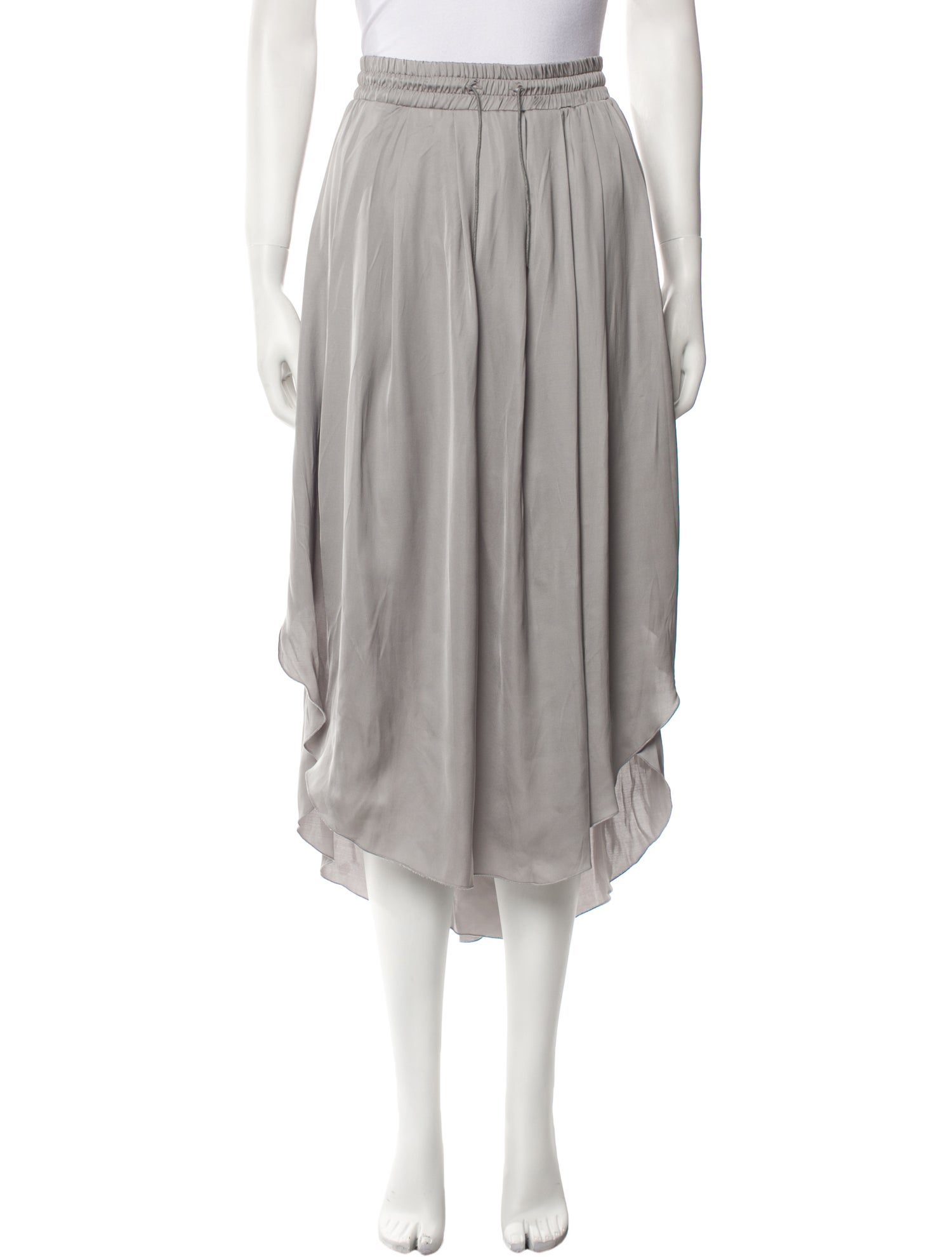 Fabiana Filippi Pleated Accents Midi Length Skirt