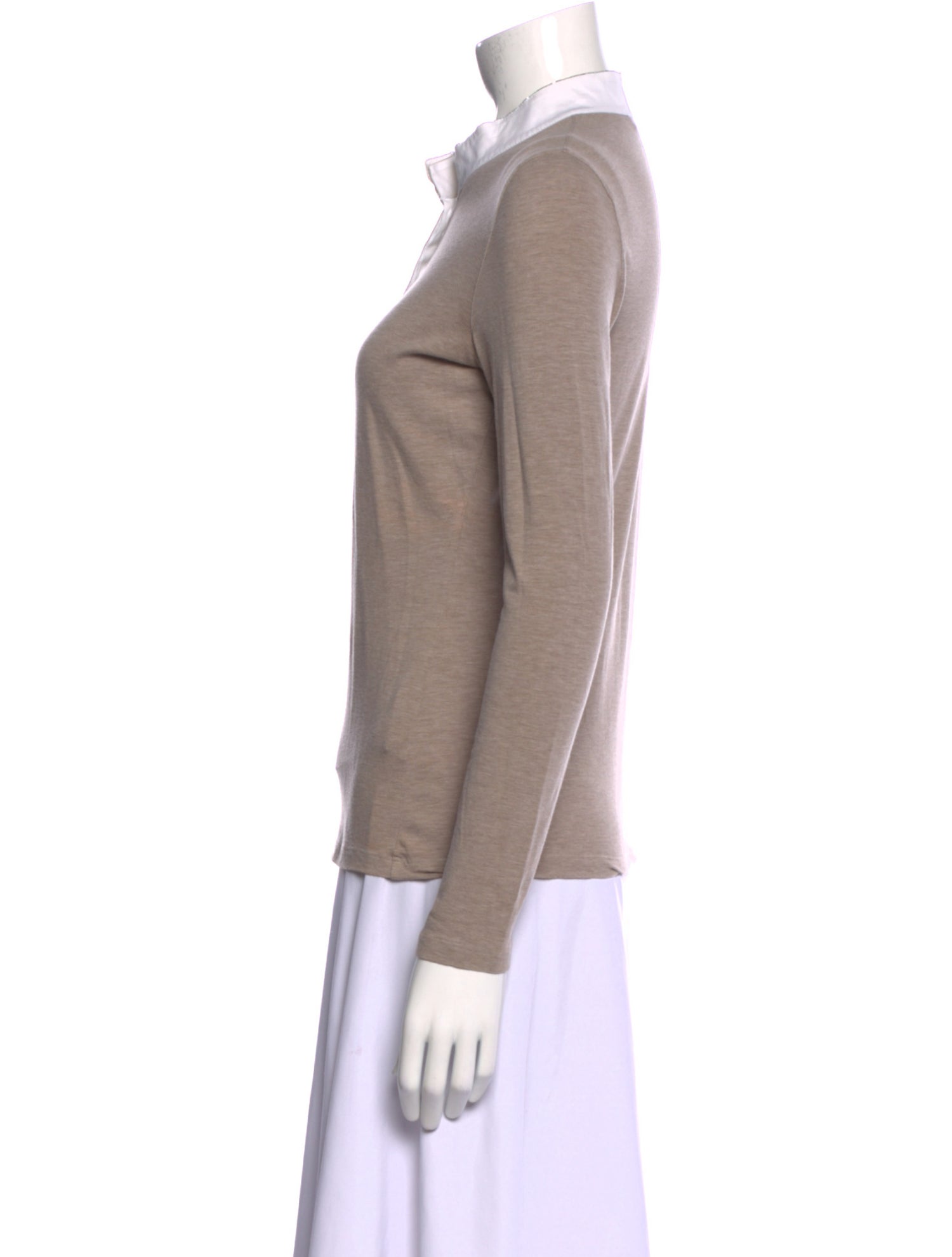 Fabiana Filippi Mock Neck Long Sleeve Sweatshirt