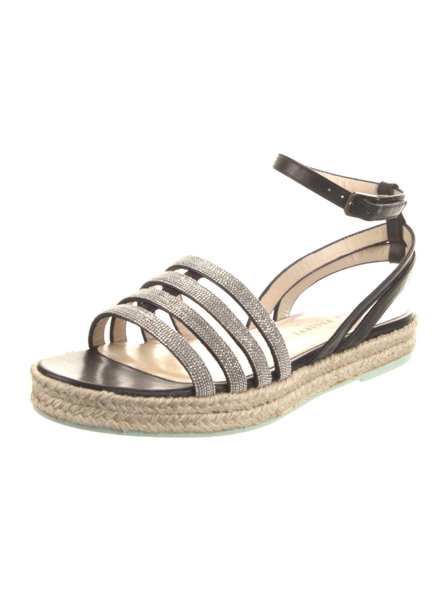 Fabiana Filippi Monili Leather Espadrilles