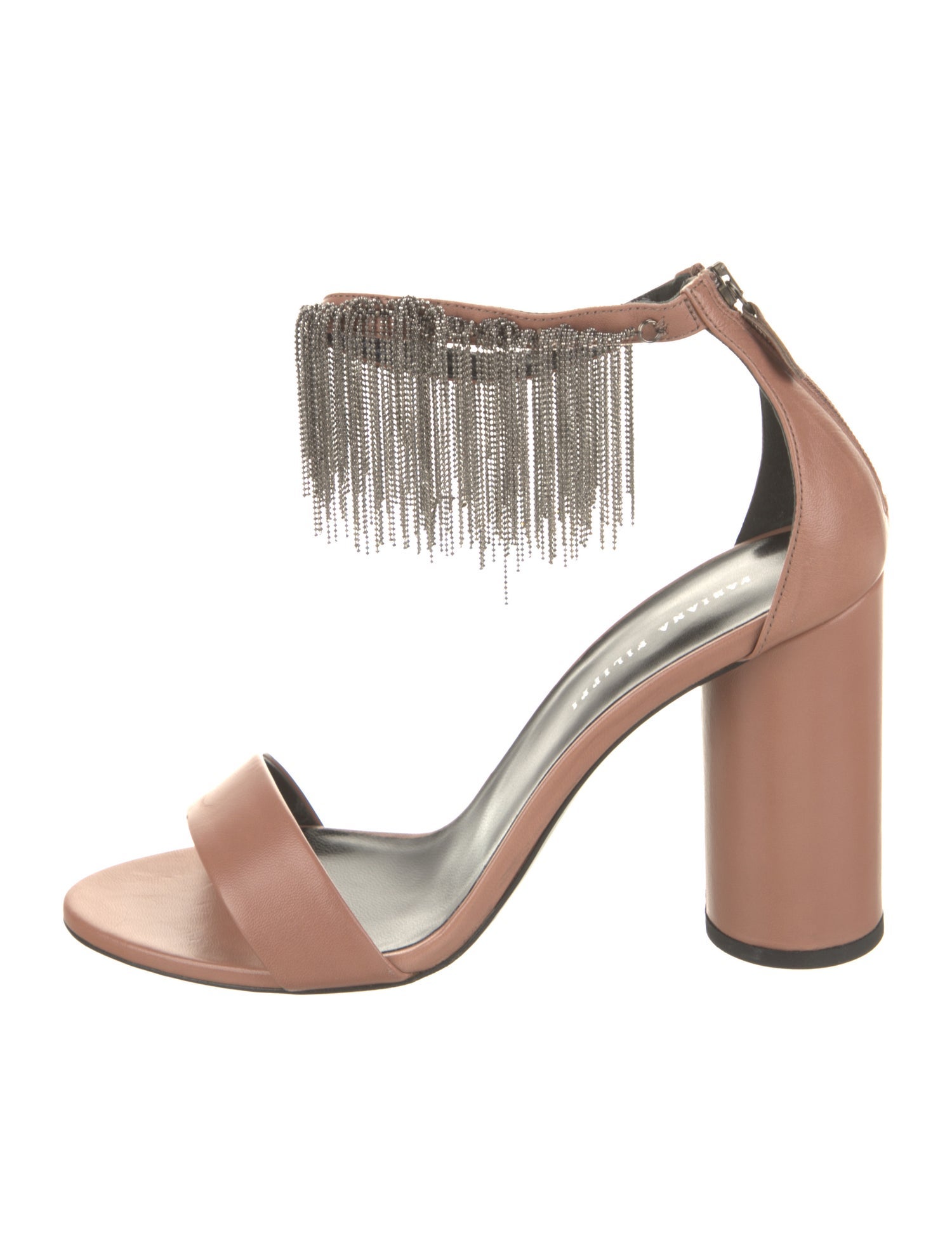 Fabiana Filippi Leather Fringe Trim Accent Sandals