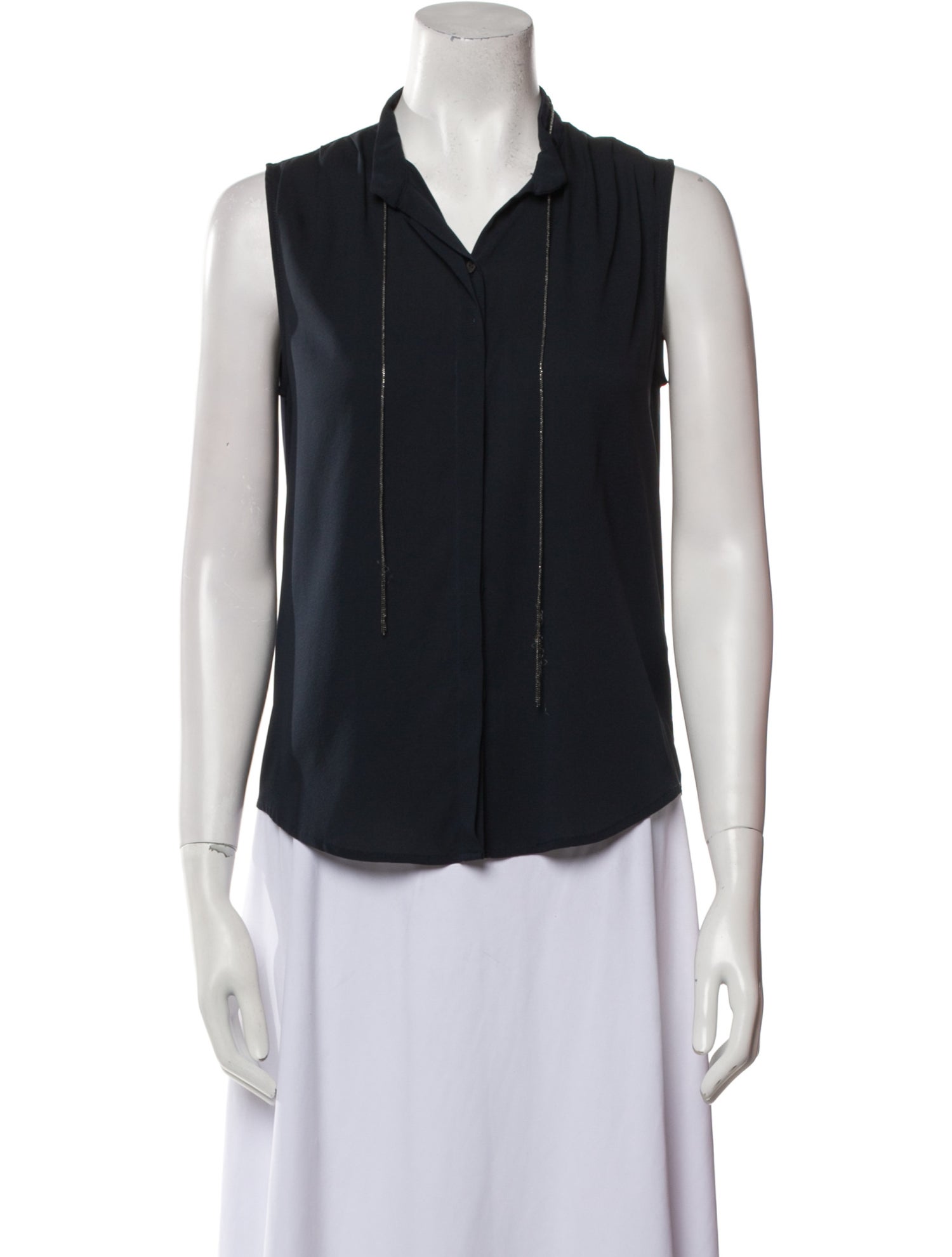 Fabiana Filippi Sleeveless Button-Up Top