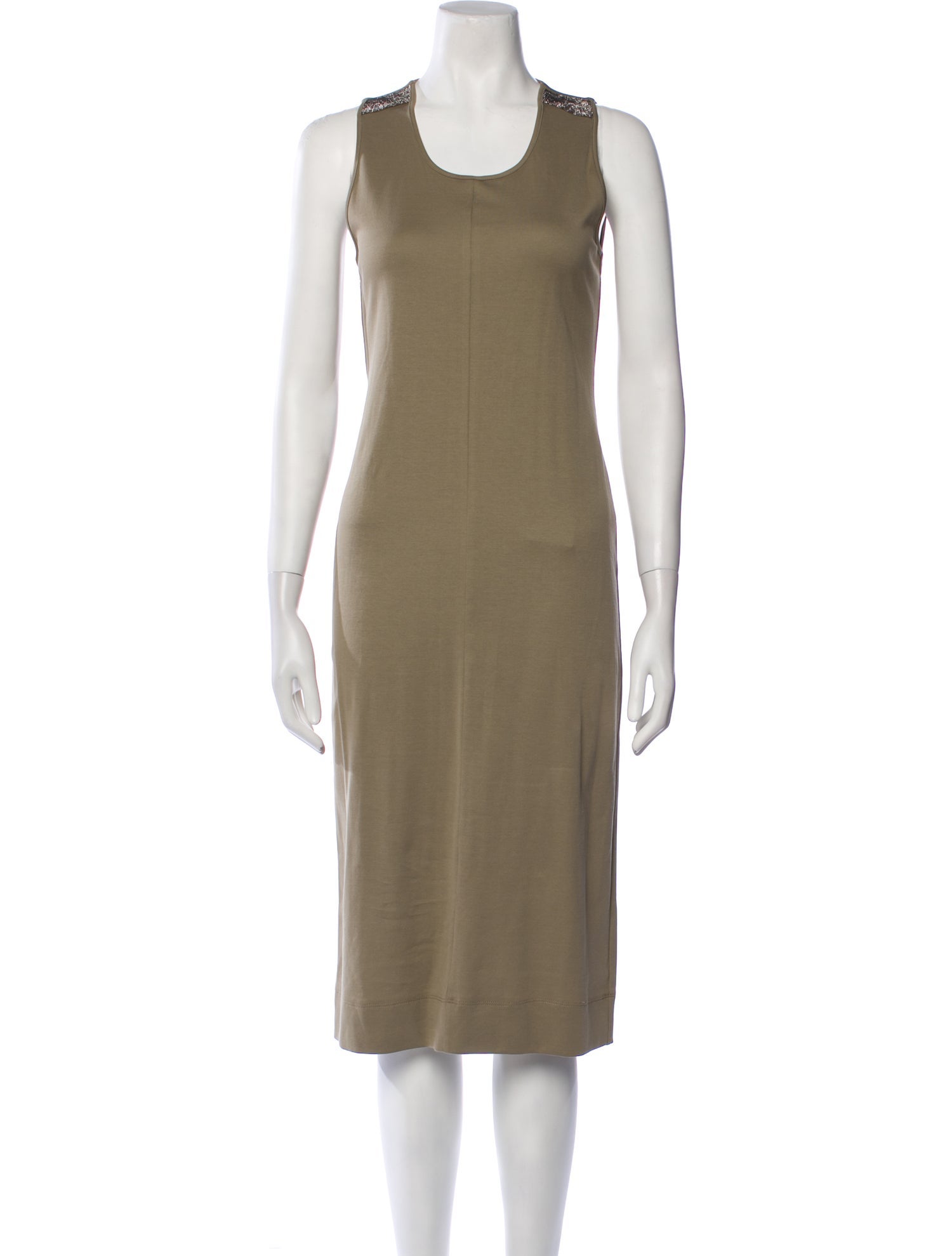 Fabiana Filippi Scoop Neck Midi Length Dress