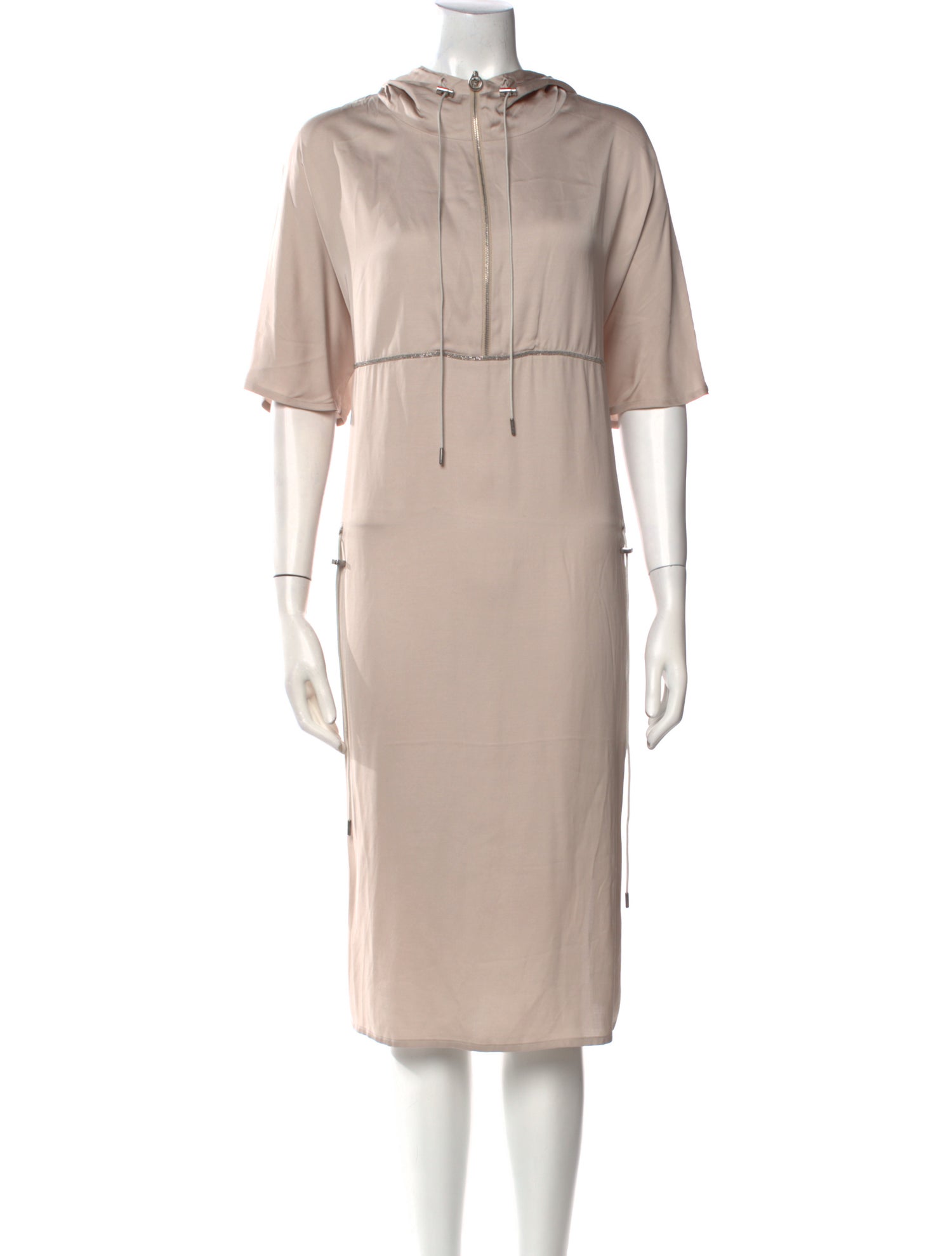 Fabiana Filippi Mock Neck Midi Length Dress