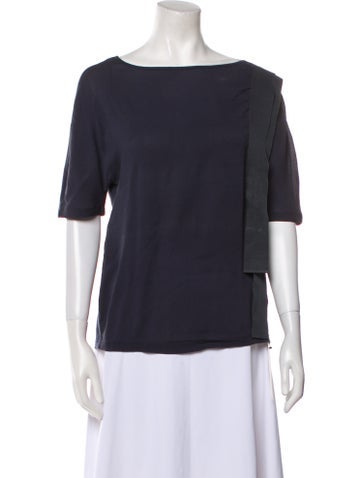 Fabiana Filippi Tops Linen Bateau Neckline Blouse S