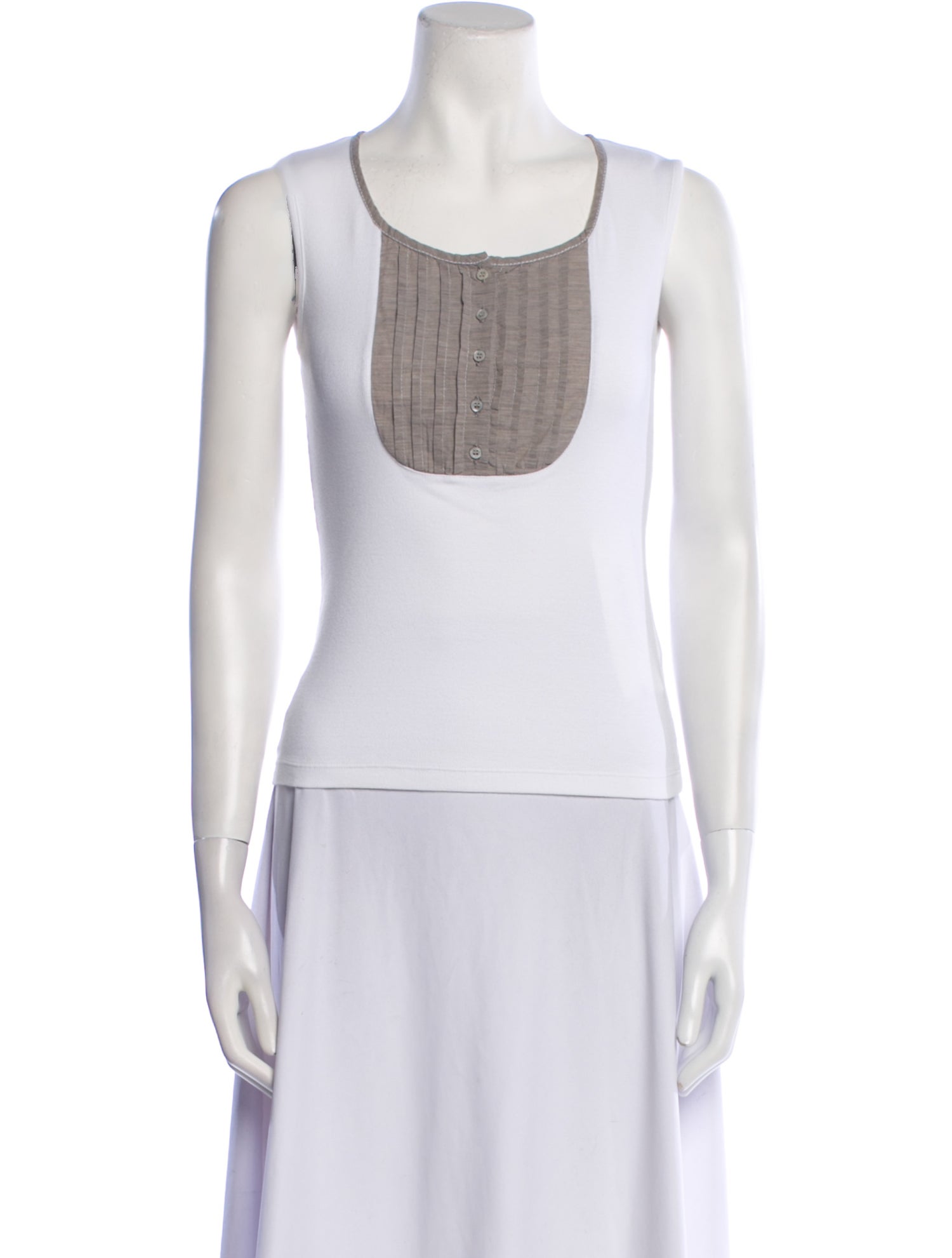 Fabiana Filippi Scoop Neck Sleeveless Top