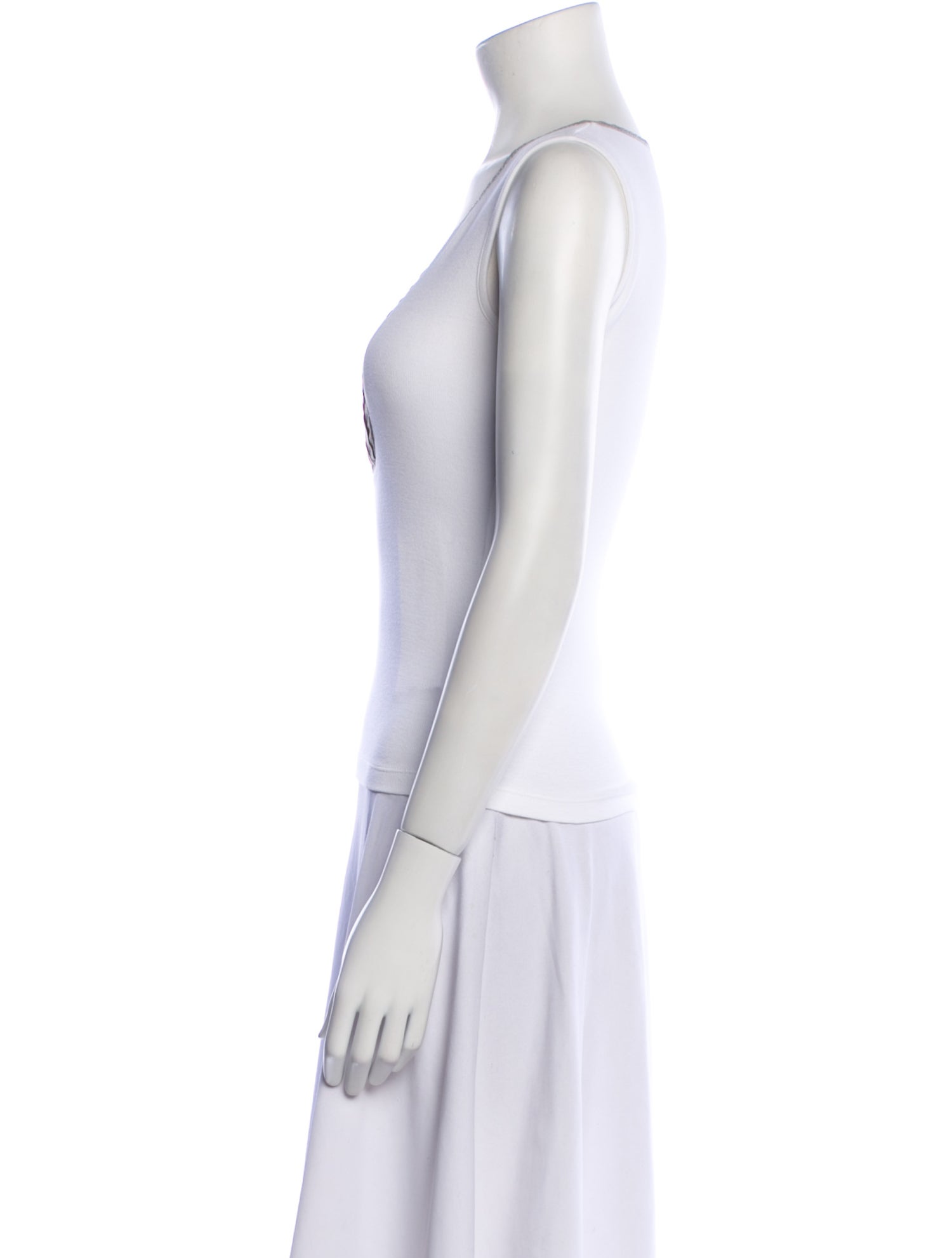 Fabiana Filippi Scoop Neck Sleeveless Top