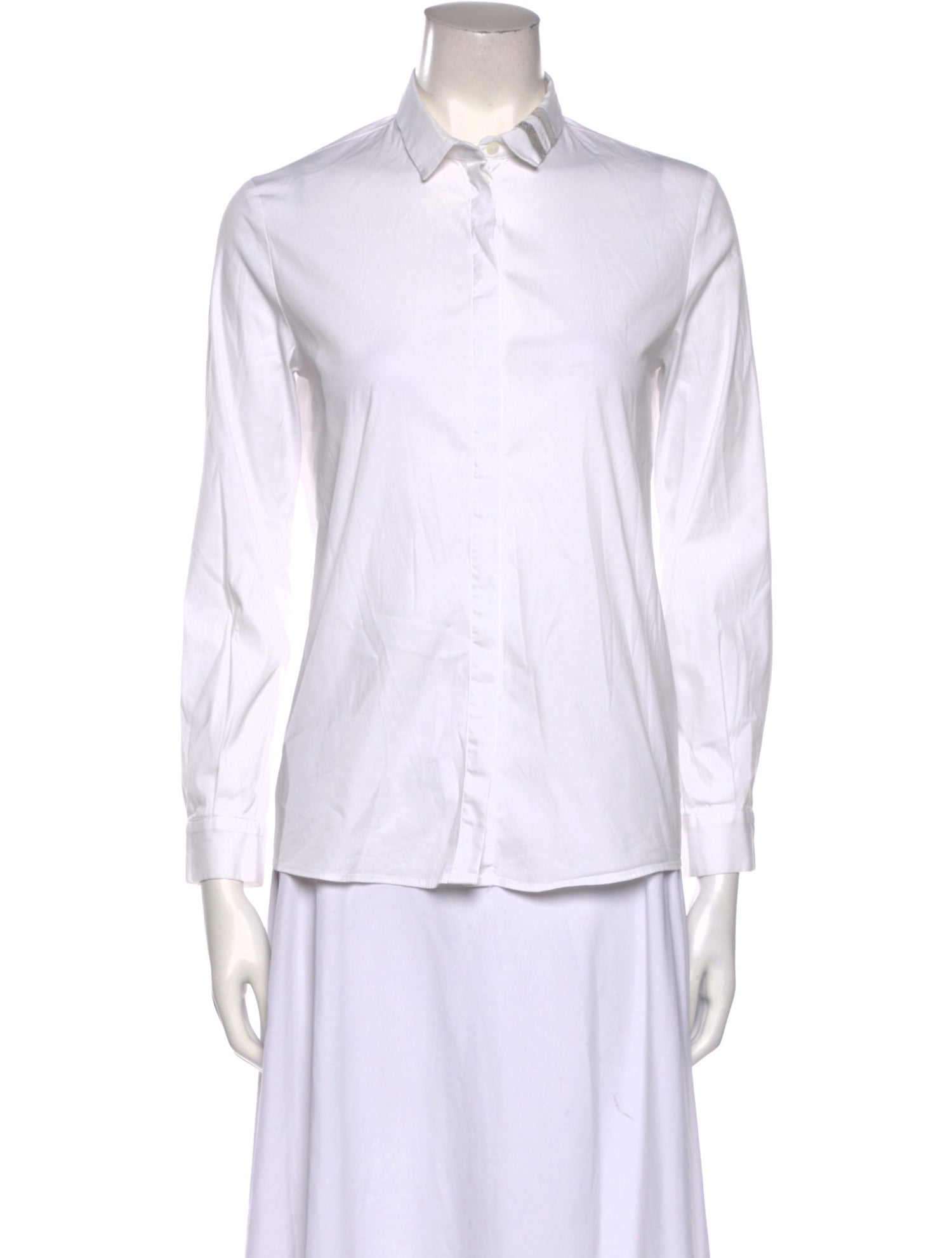Fabiana Filippi Long Sleeve Button-Up Top