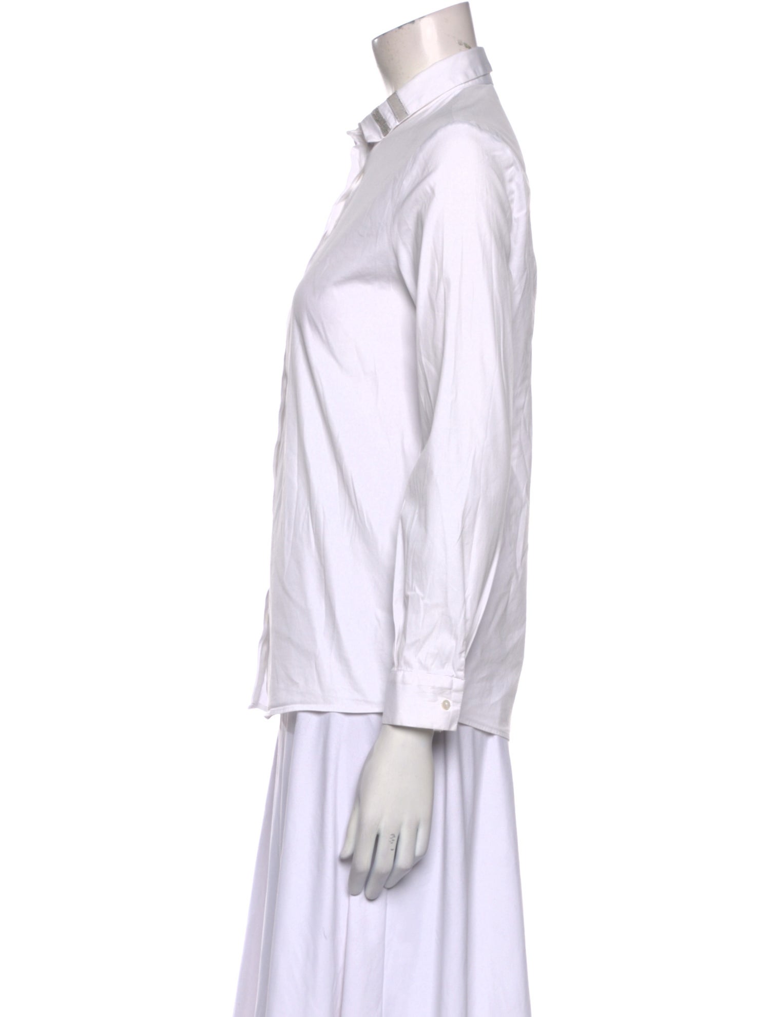 Fabiana Filippi Long Sleeve Button-Up Top