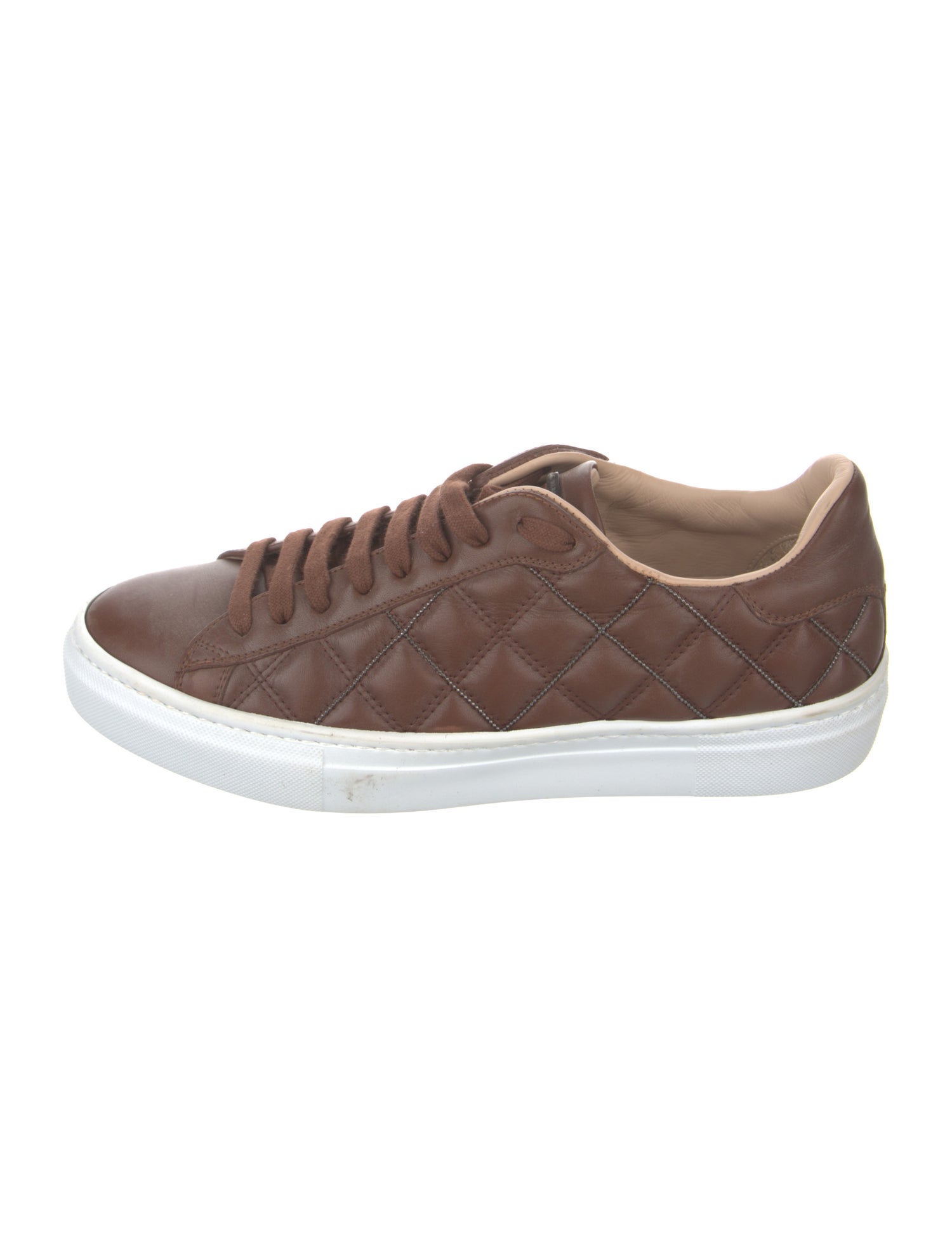 Fabiana Filippi Quilted Pattern Leather Sneakers