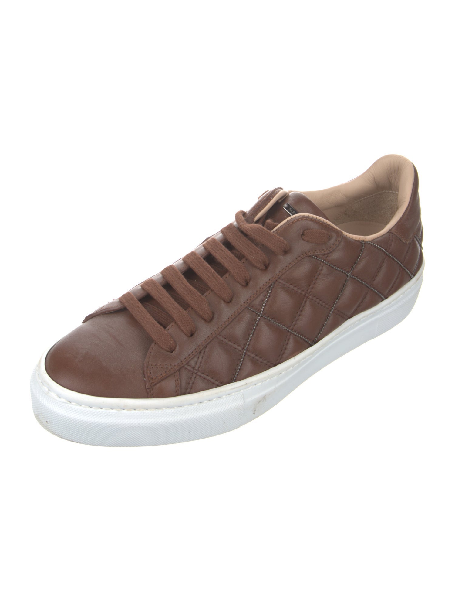 Fabiana Filippi Quilted Pattern Leather Sneakers