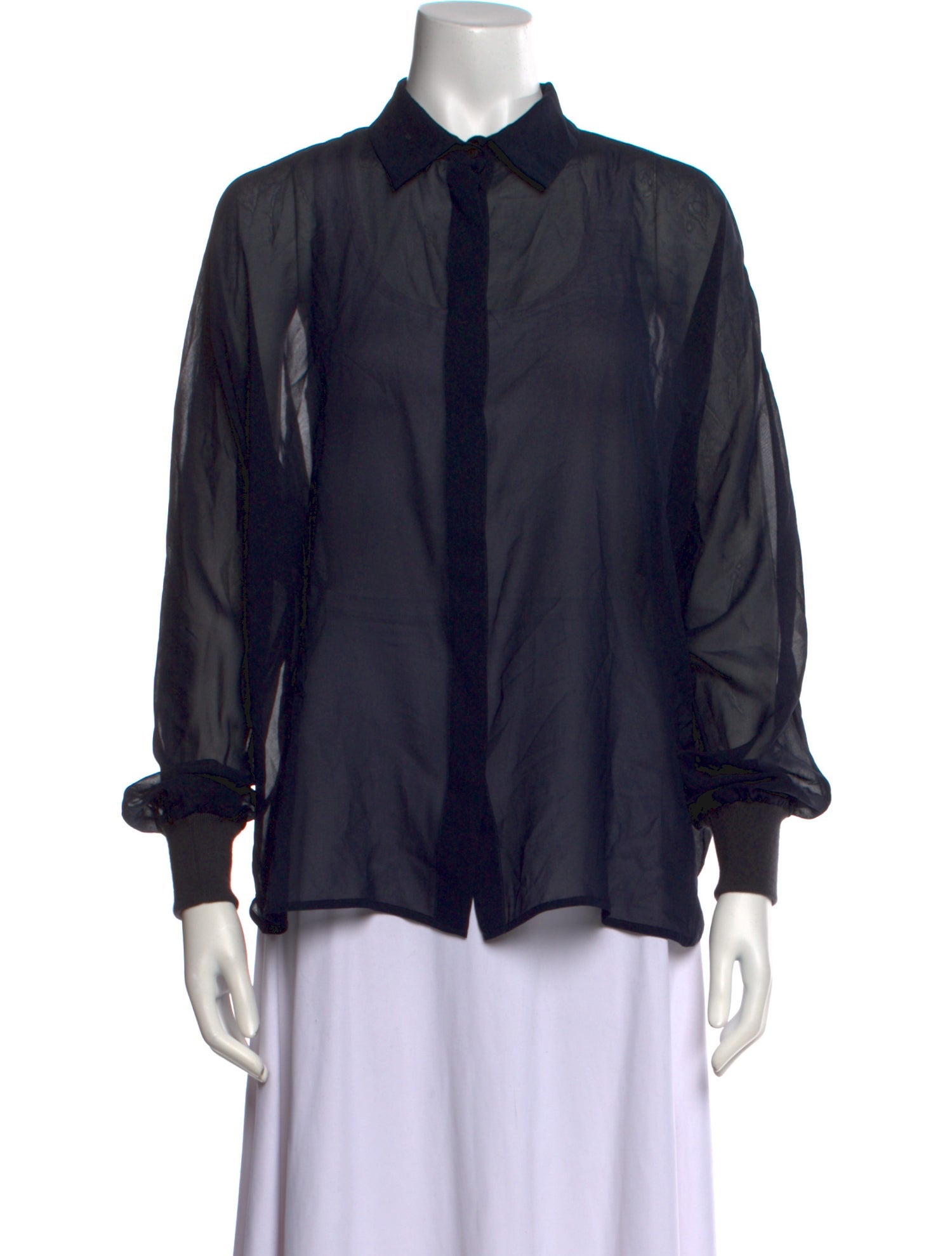 Fabiana Filippi Cashmere Long Sleeve Button-Up Top