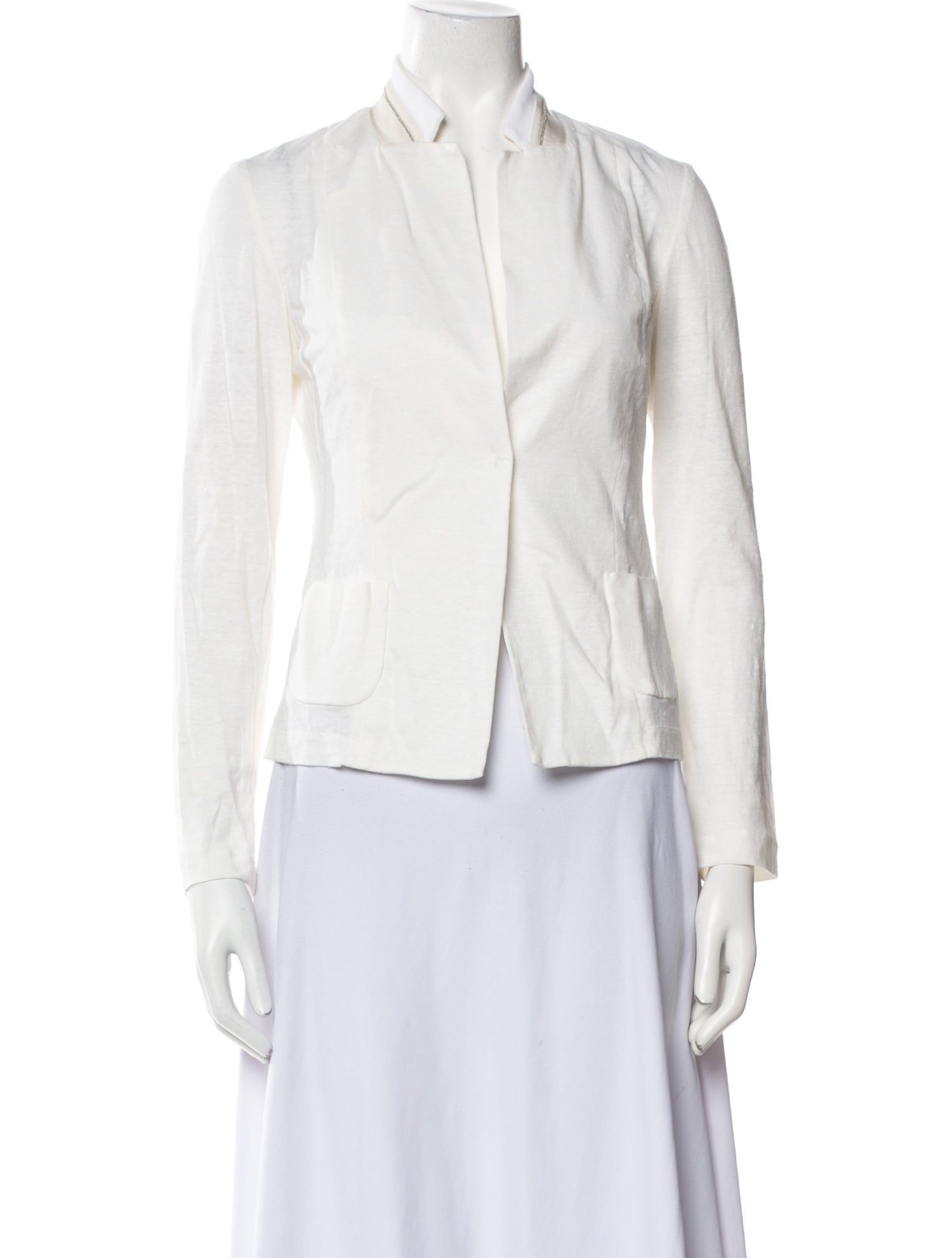 Fabiana Filippi Linen Long Sleeve Button-Up Top