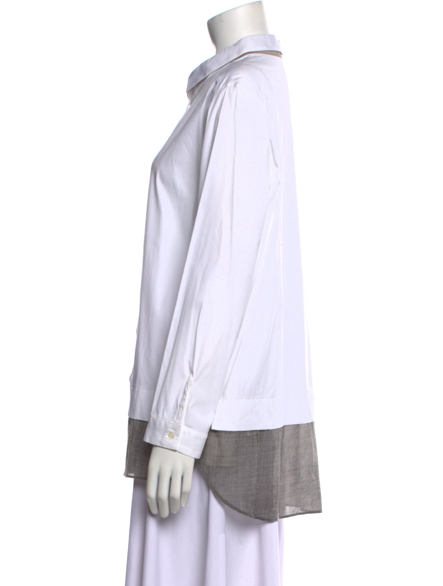 Fabiana Filippi Merino Wool Long Sleeve Button-Up Top