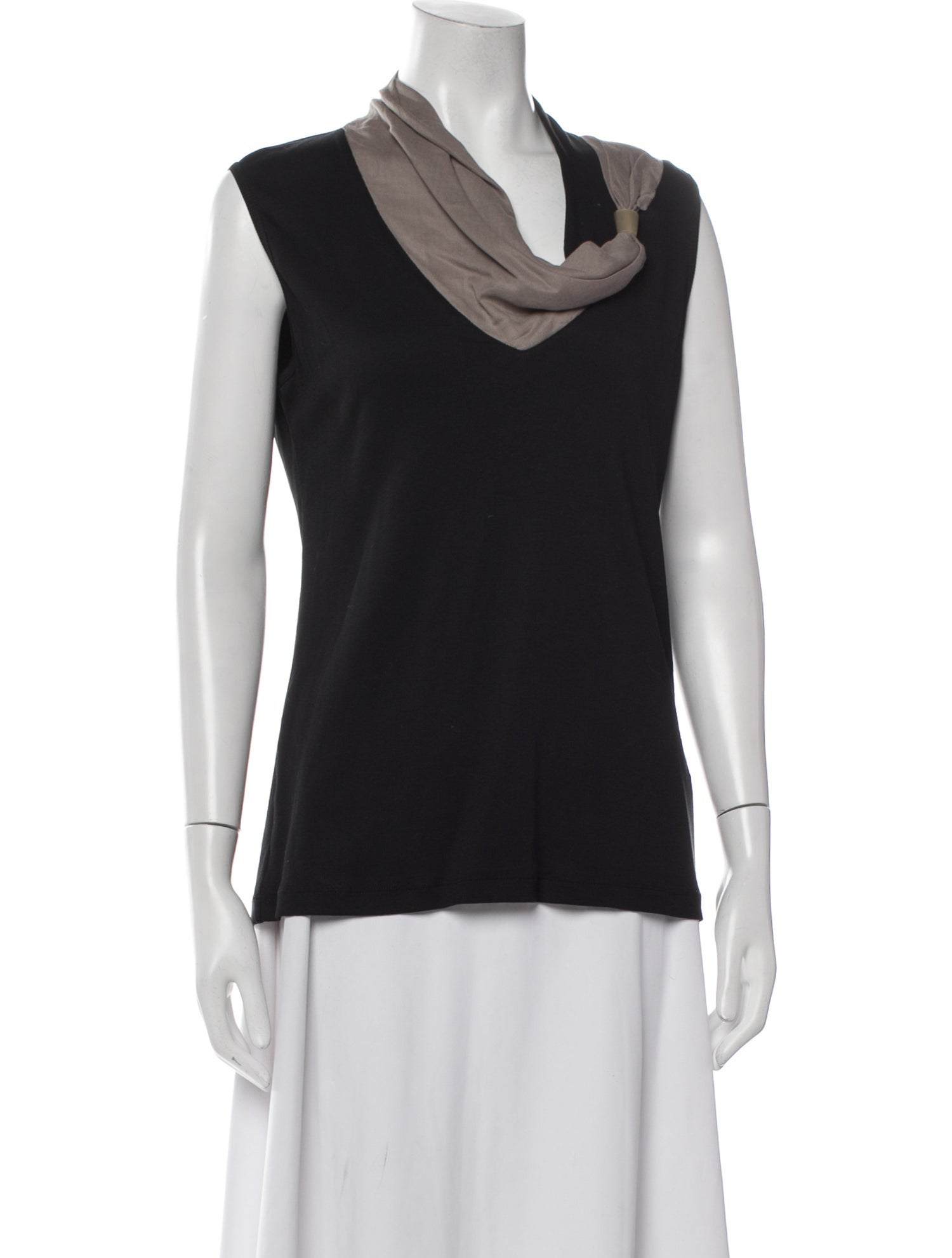 Fabiana Filippi Cowl Neck Sleeveless Top