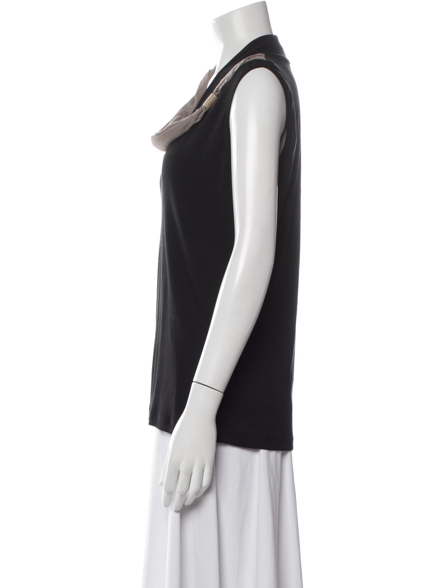 Fabiana Filippi Cowl Neck Sleeveless Top