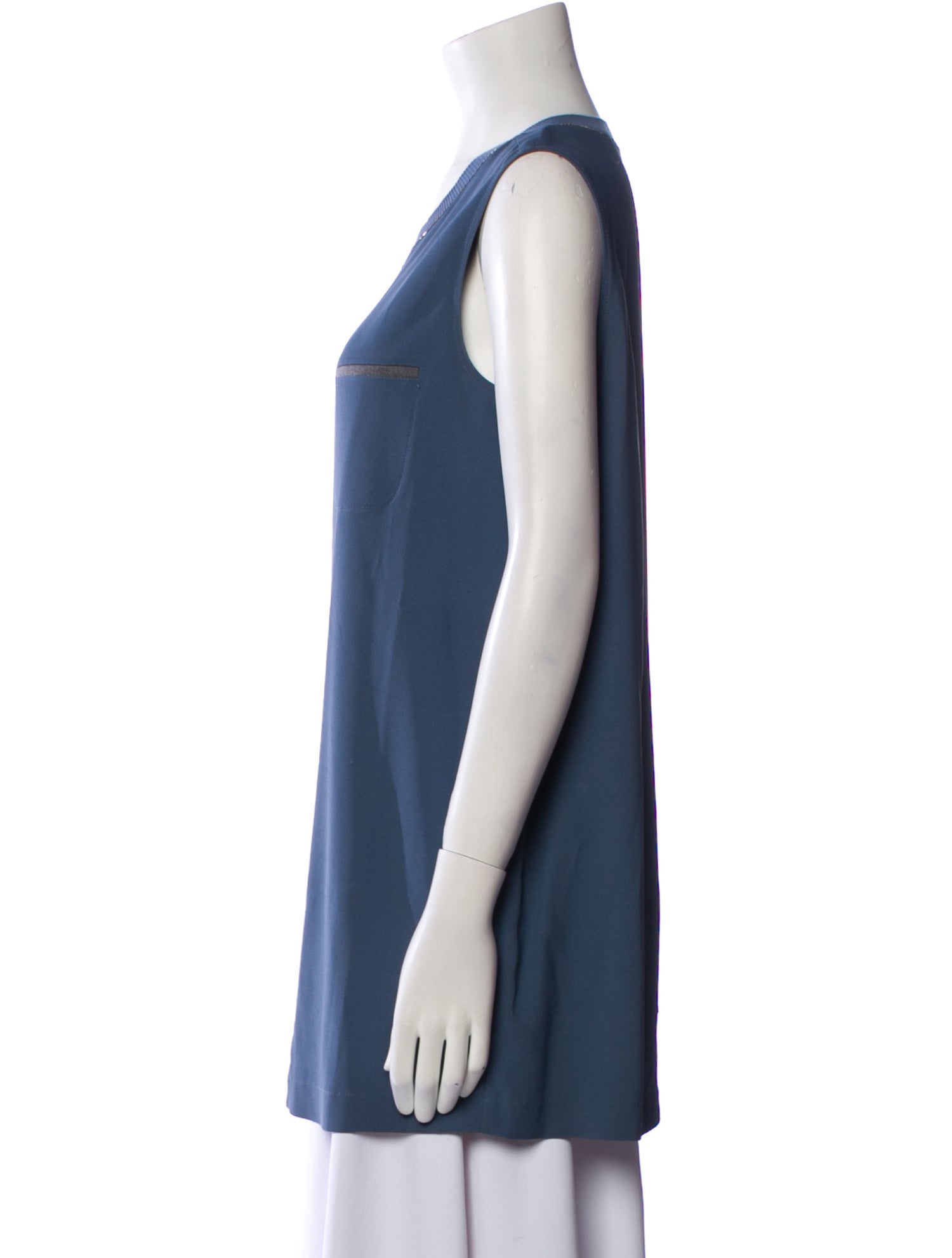 Fabiana Filippi Scoop Neck Sleeveless Top