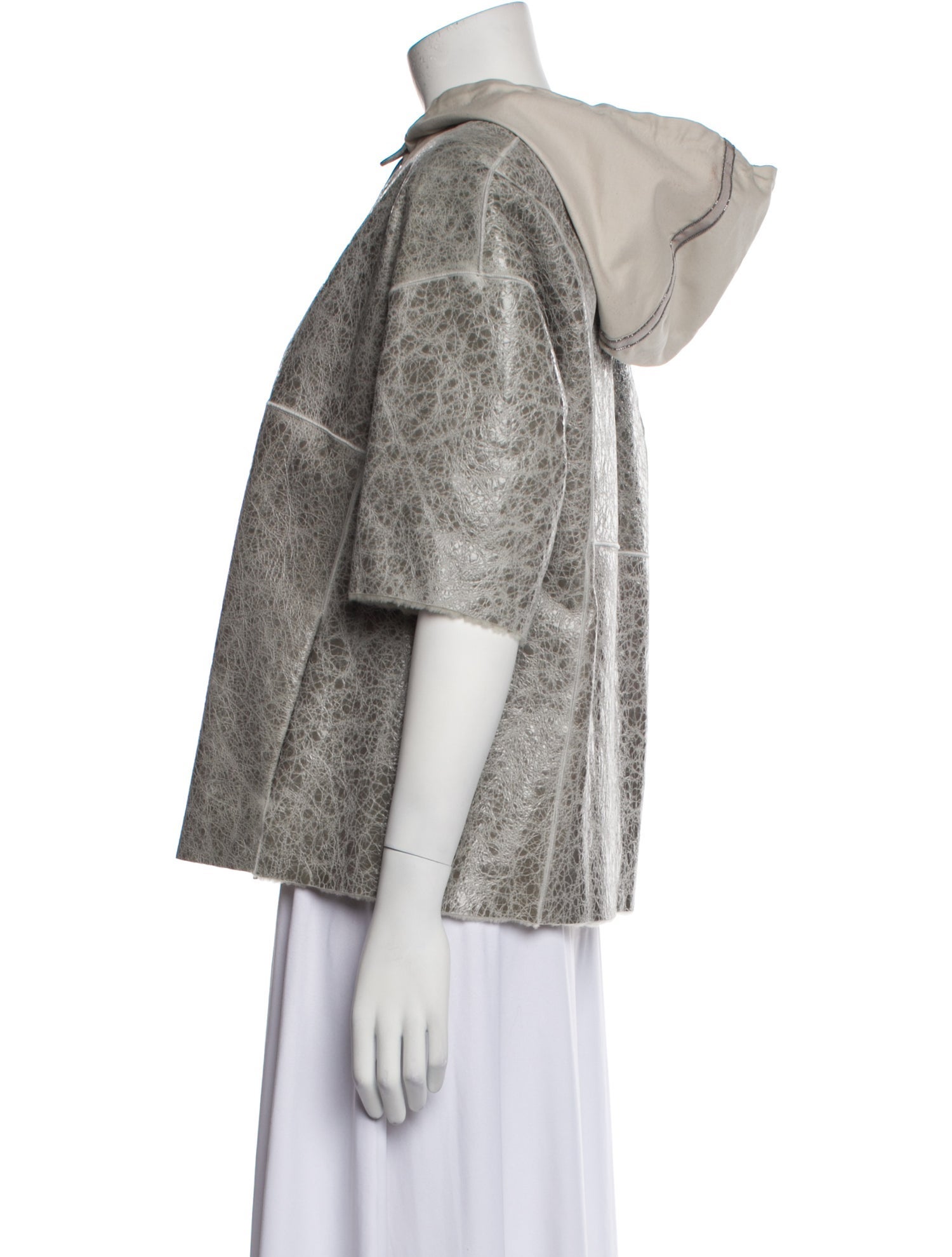 Fabiana Filippi Shearling Animal Print Fur Jacket