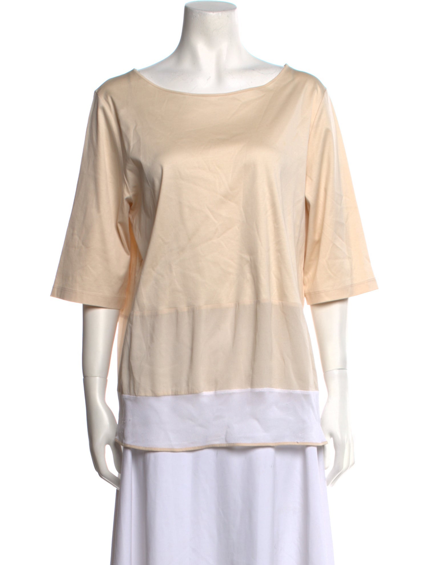 Fabiana Filippi Bateau Neckline Short Sleeve Top