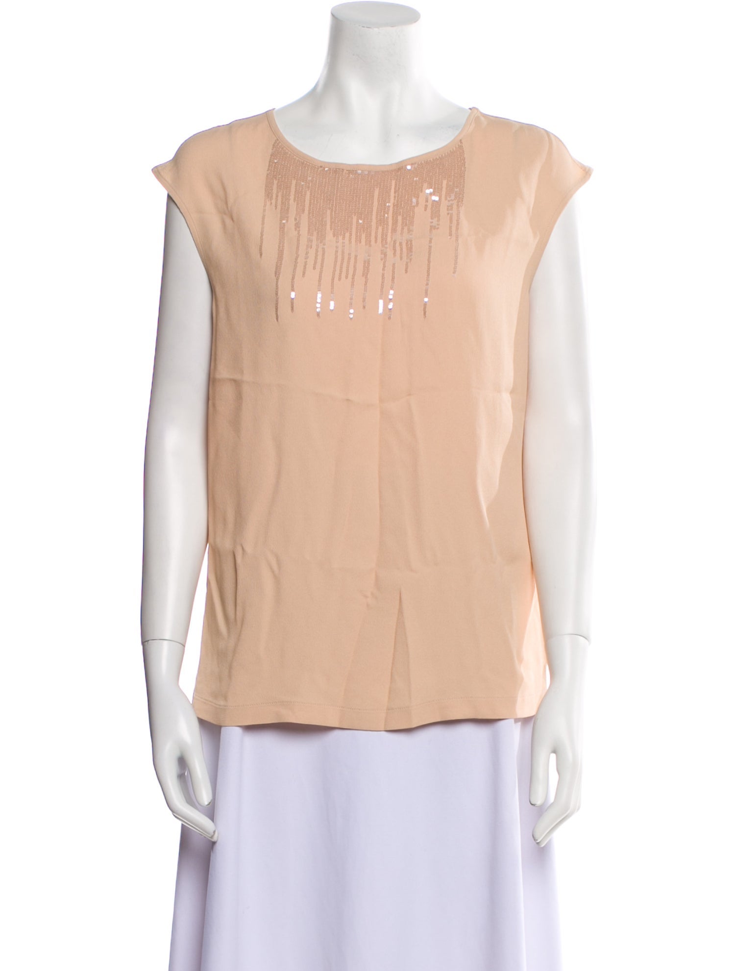 Fabiana Filippi Silk Scoop Neck Blouse