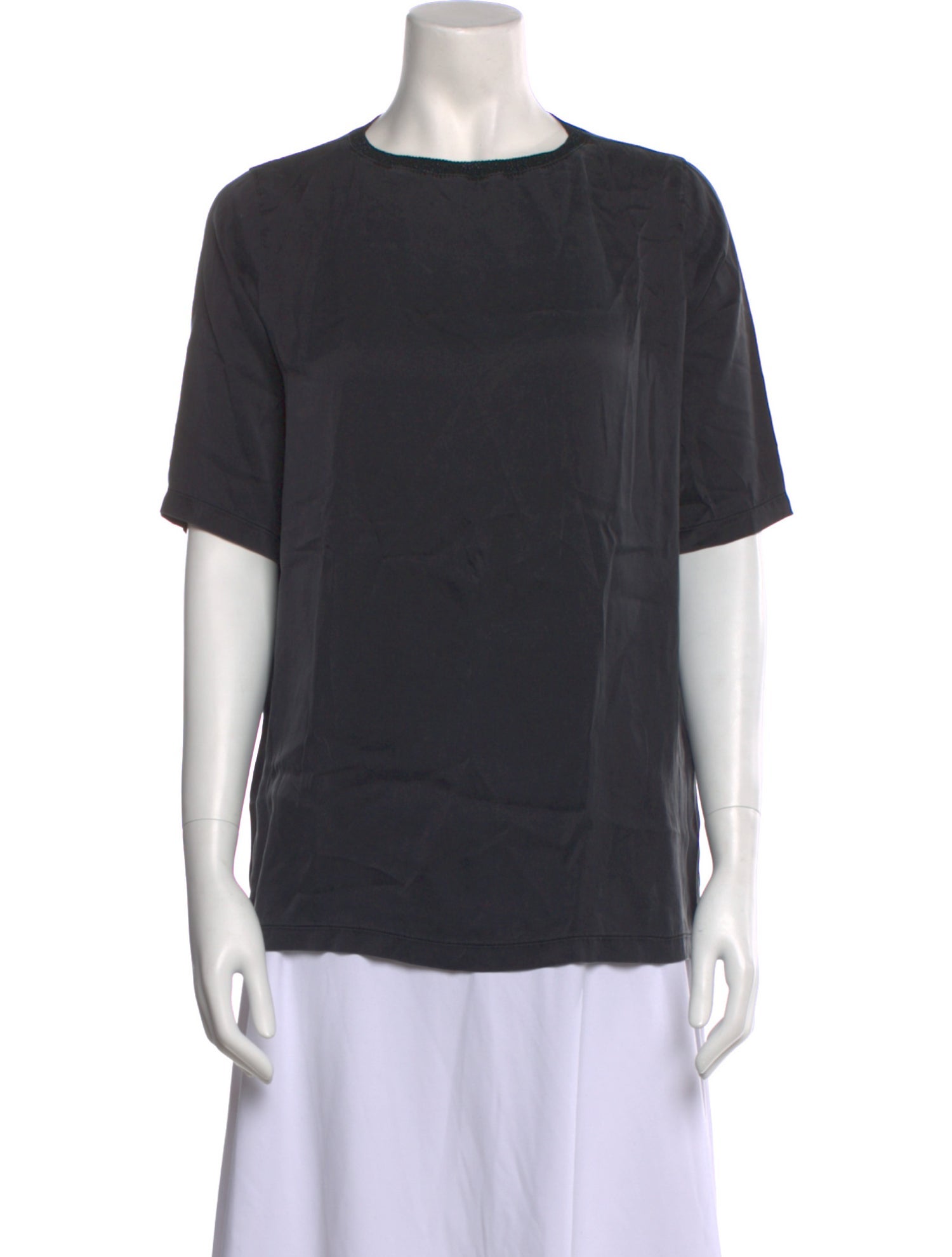 Fabiana Filippi Silk Crew Neck Blouse