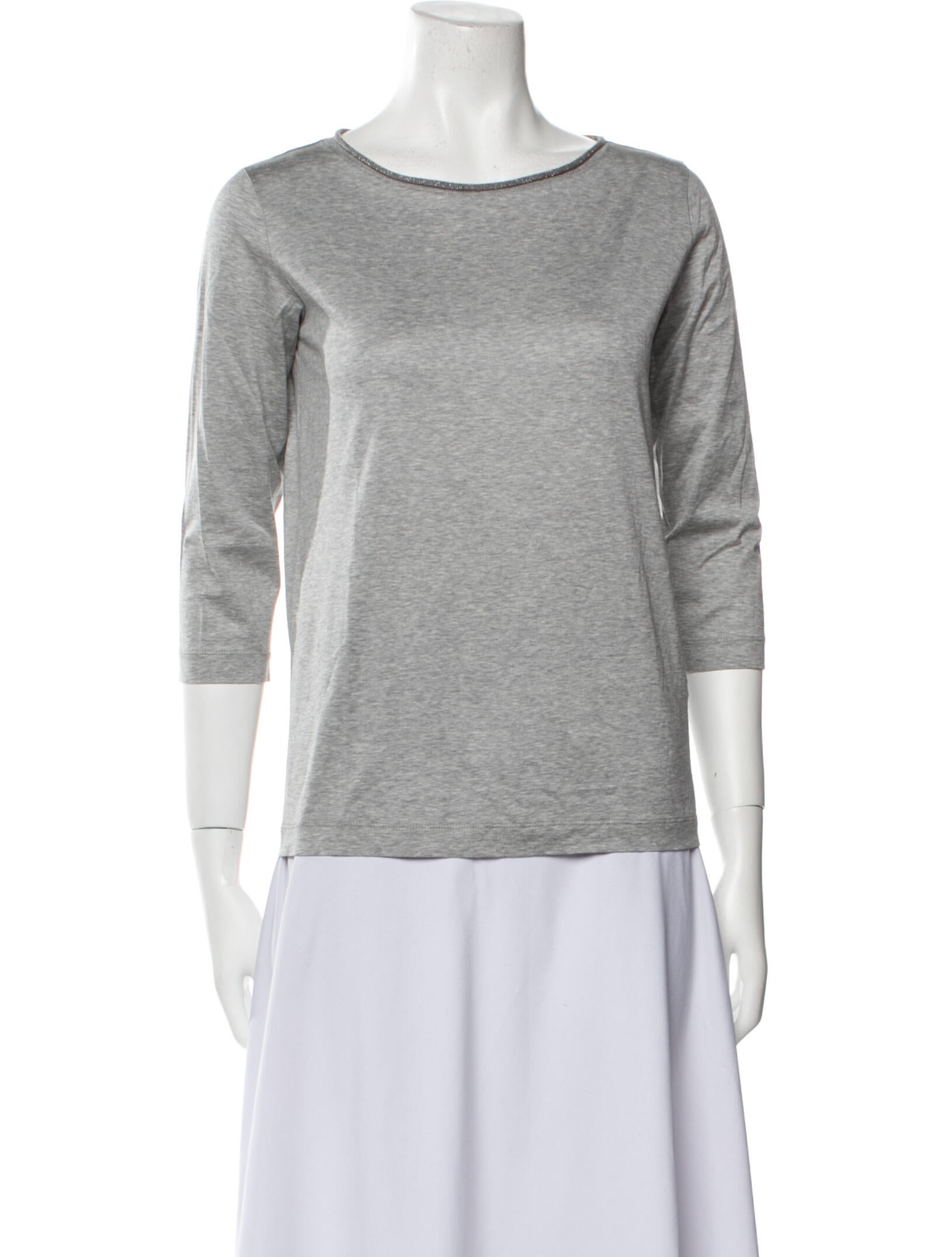Fabiana Filippi Crew Neck Three-Quarter Sleeve Sweatshirt