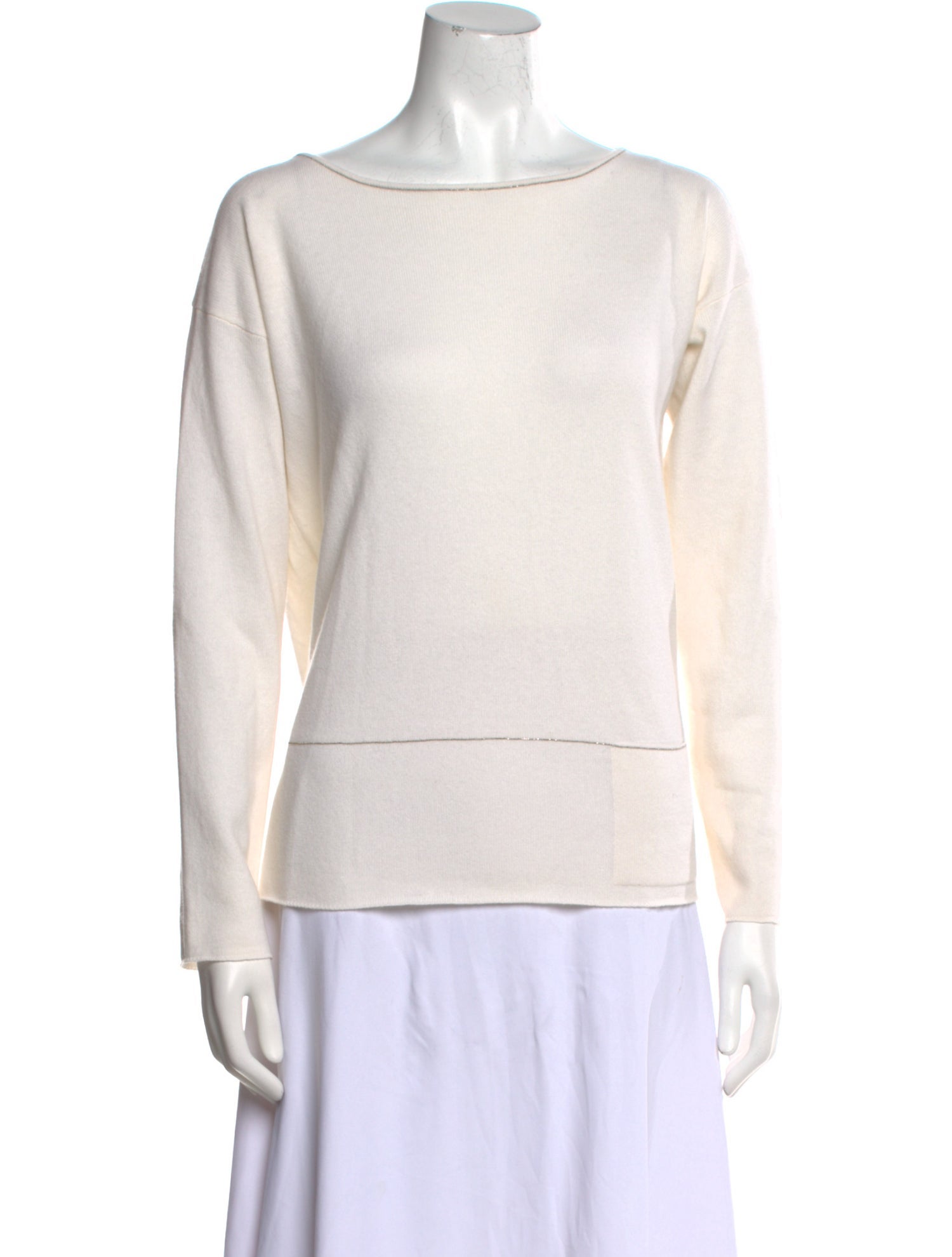 Fabiana Filippi Merino Wool Bateau Neckline Sweater
