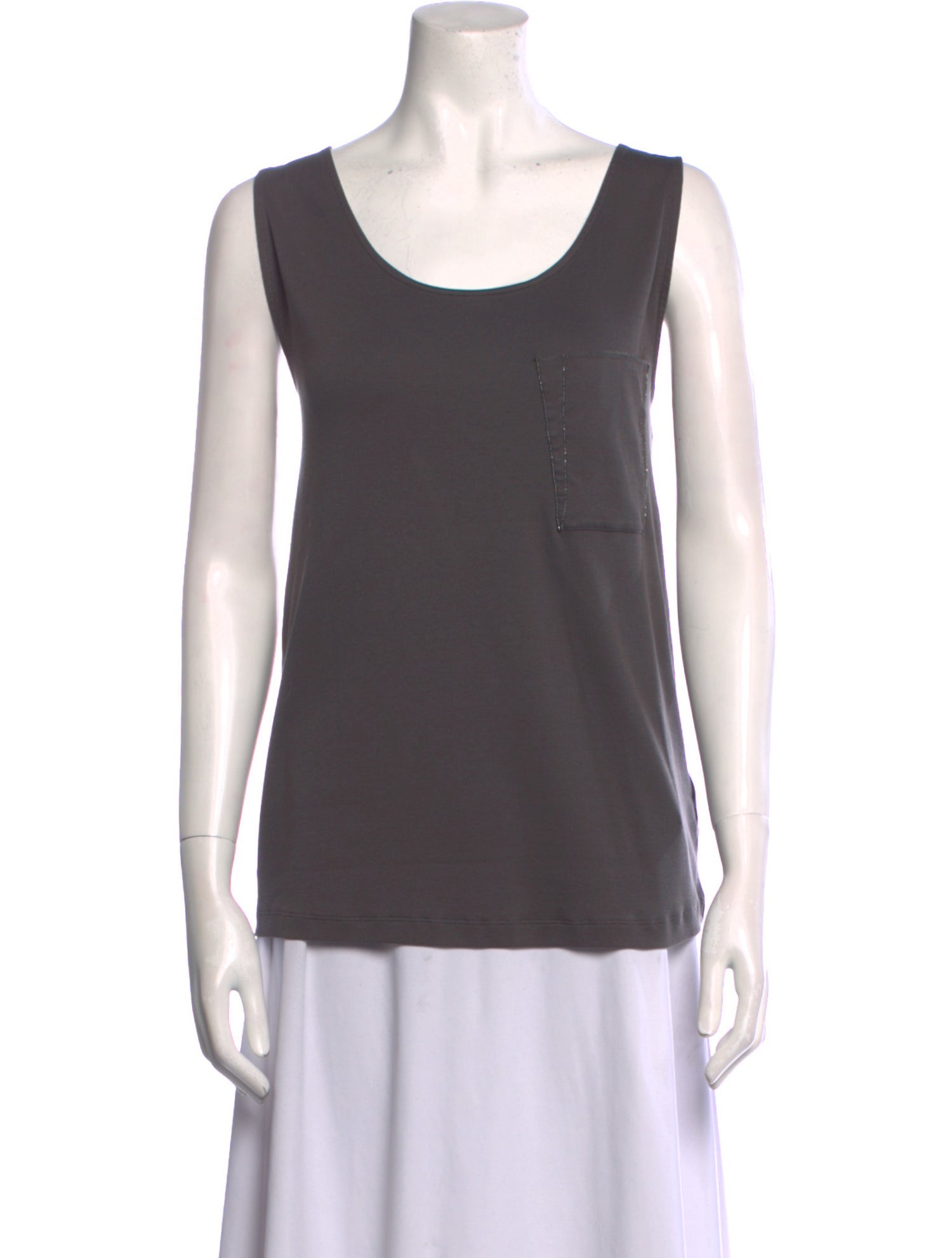 Fabiana Filippi Scoop Neck Sleeveless Top