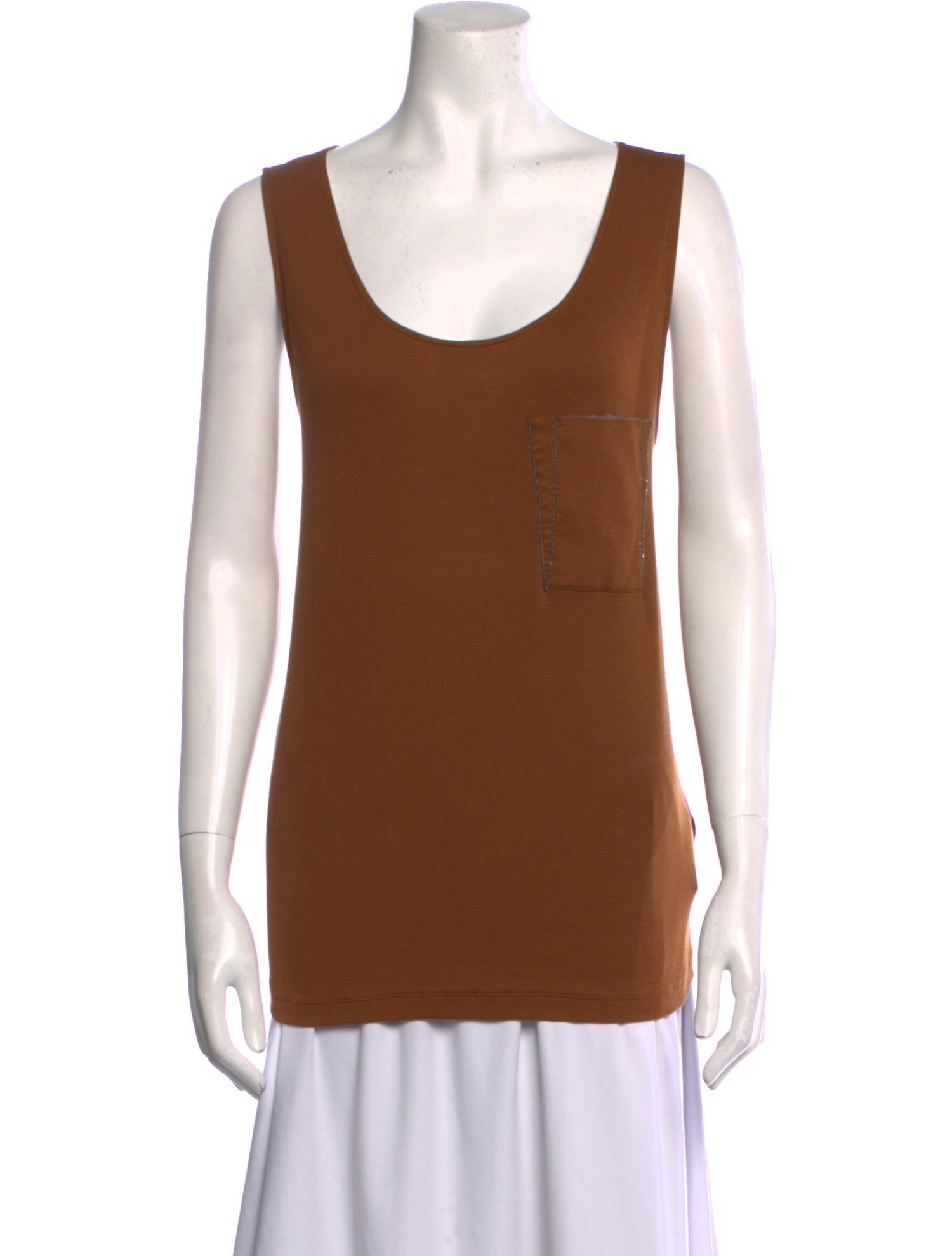 Fabiana Filippi Scoop Neck Sleeveless Top