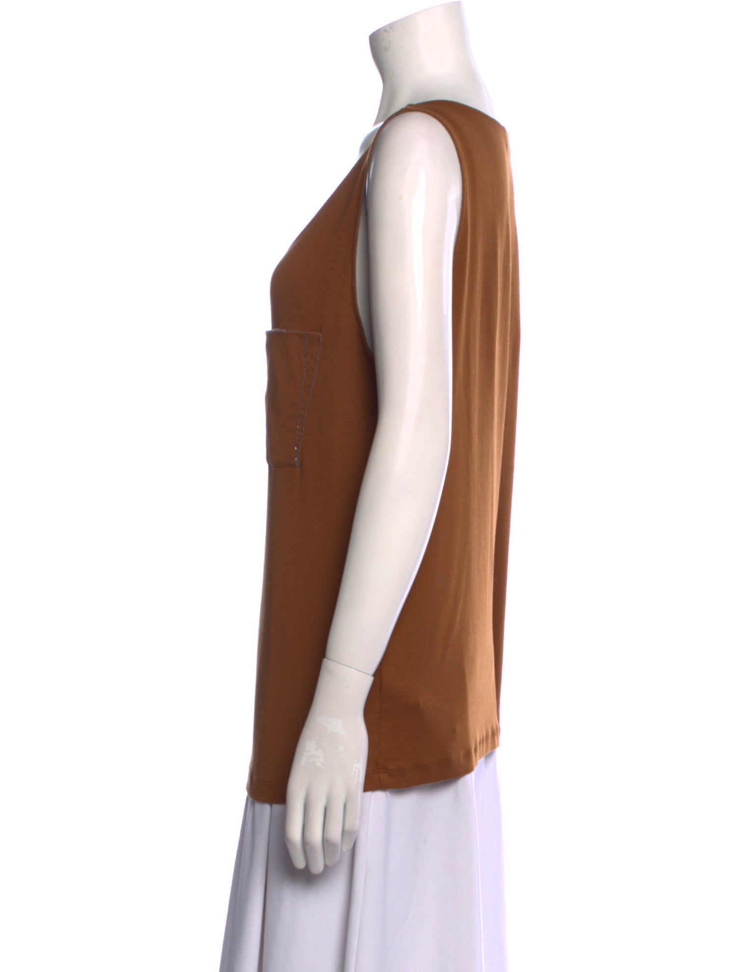 Fabiana Filippi Scoop Neck Sleeveless Top
