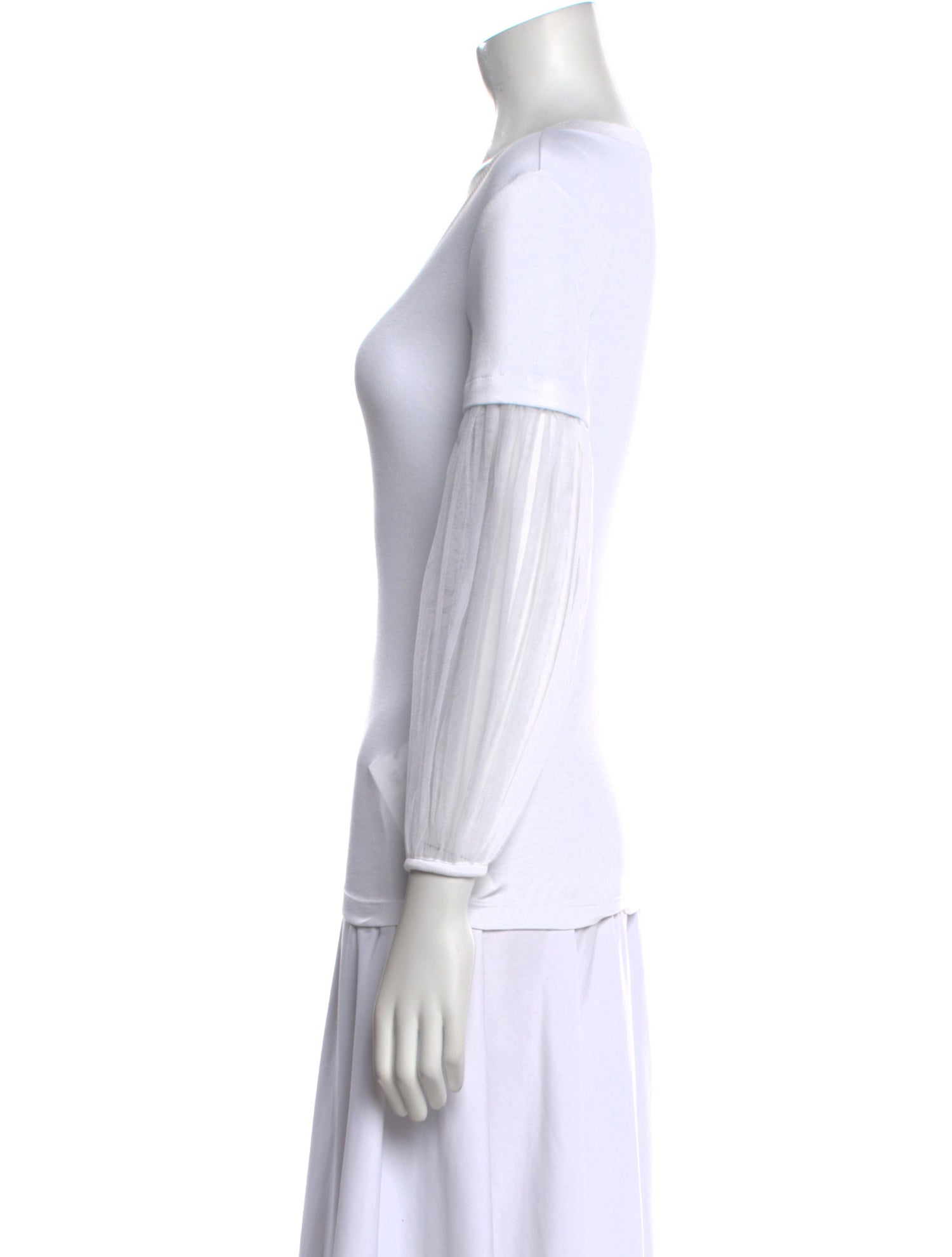Fabiana Filippi V-Neck Three-Quarter Sleeve T-Shirt